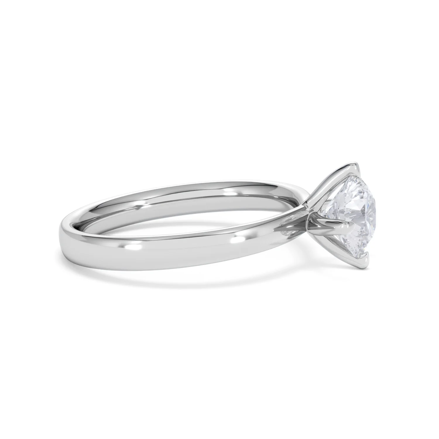 Origin Twist 1.00ct Round Cut Lab Diamond Solitaire Engagement Ring in Platinum - Image 23