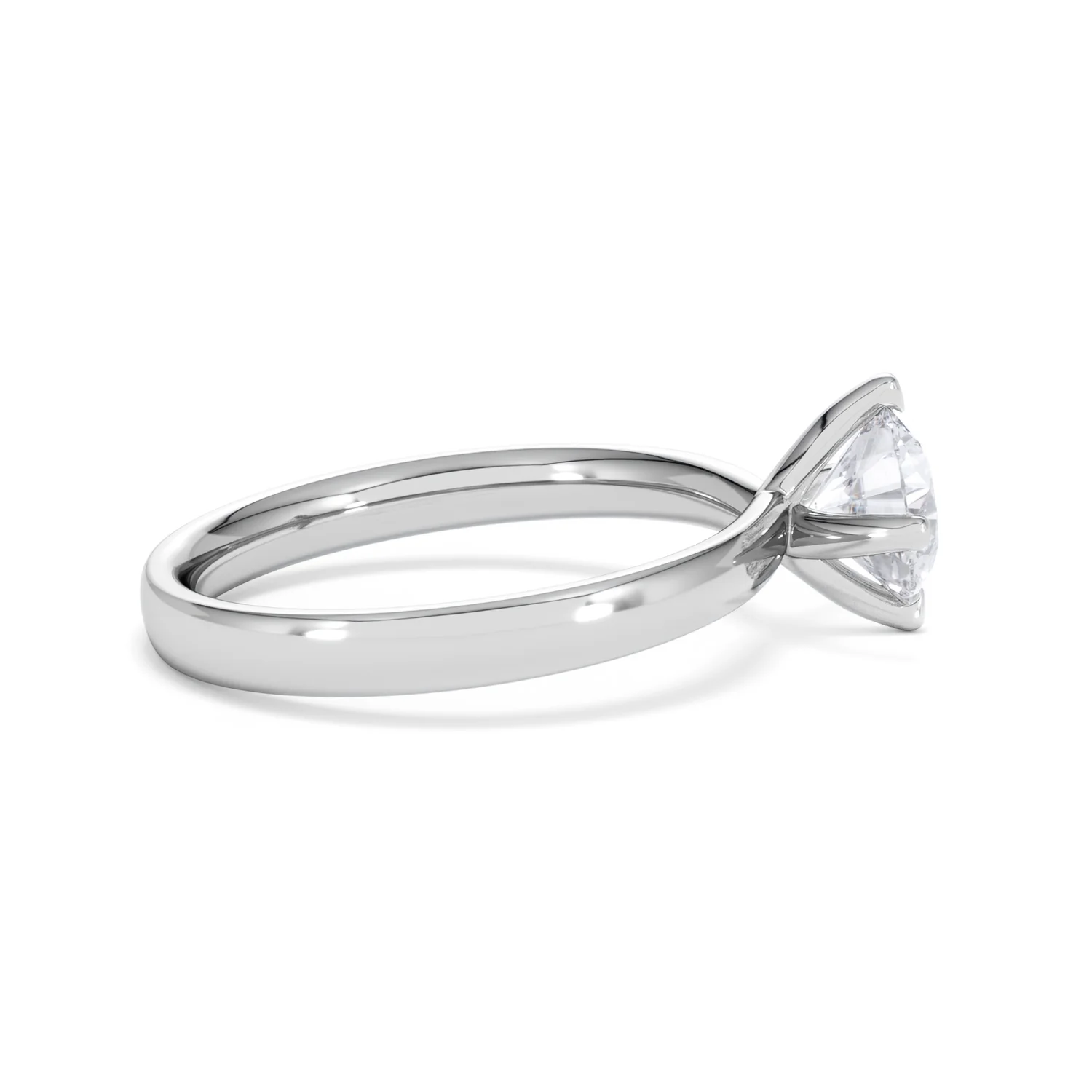 Origin Twist 1.00ct Round Cut Lab Diamond Solitaire Engagement Ring in Platinum - Image 28
