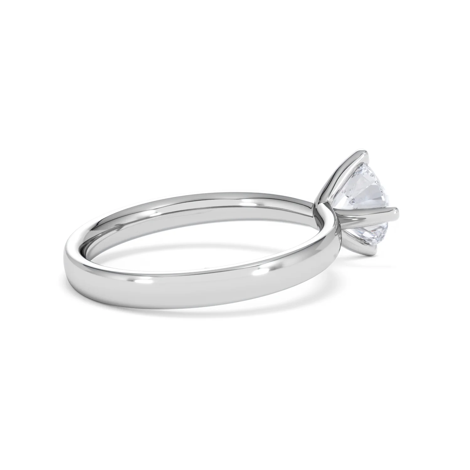 Origin Twist 1.00ct Round Cut Lab Diamond Solitaire Engagement Ring in Platinum - Image 33