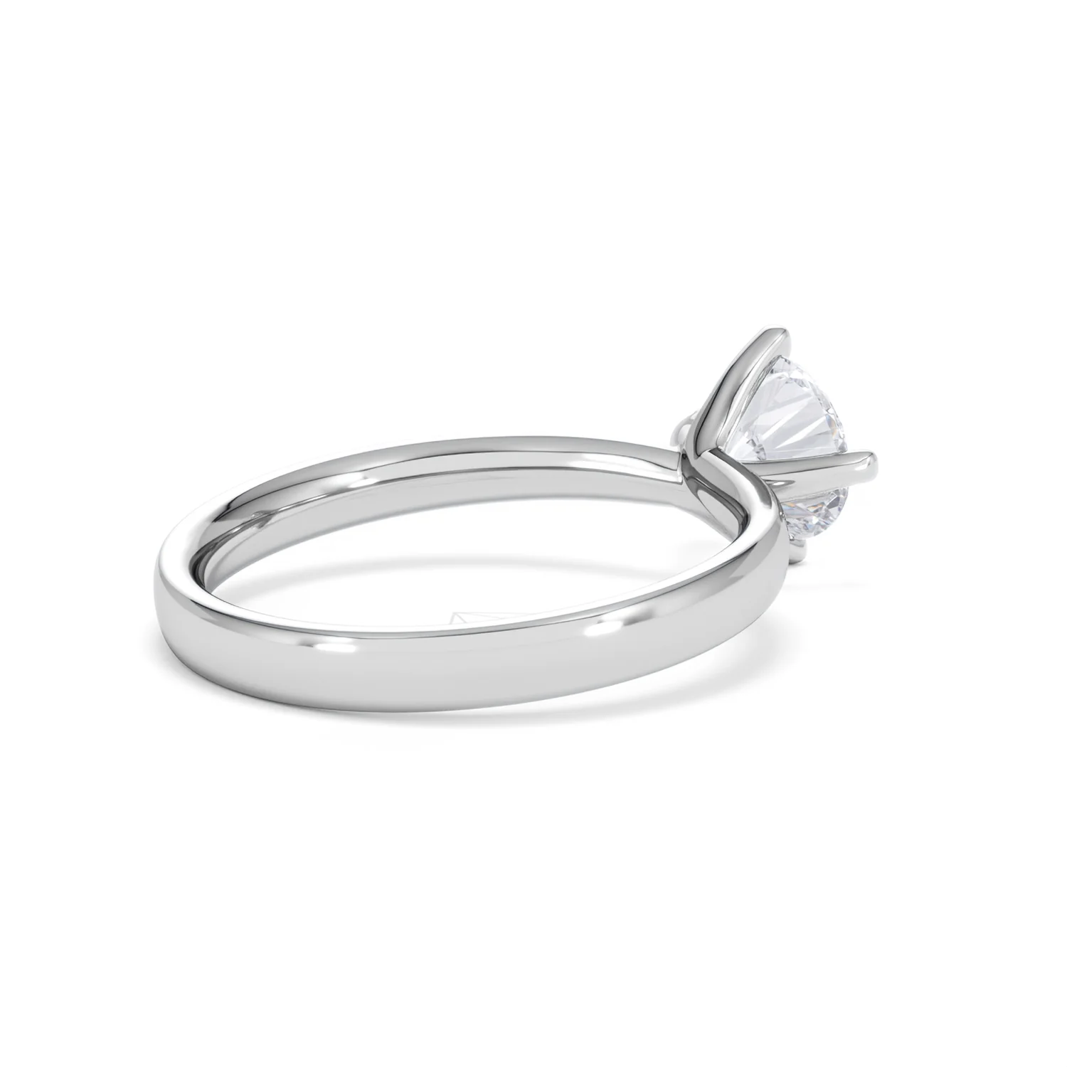 Origin Twist 1.00ct Round Cut Lab Diamond Solitaire Engagement Ring in Platinum - Image 36