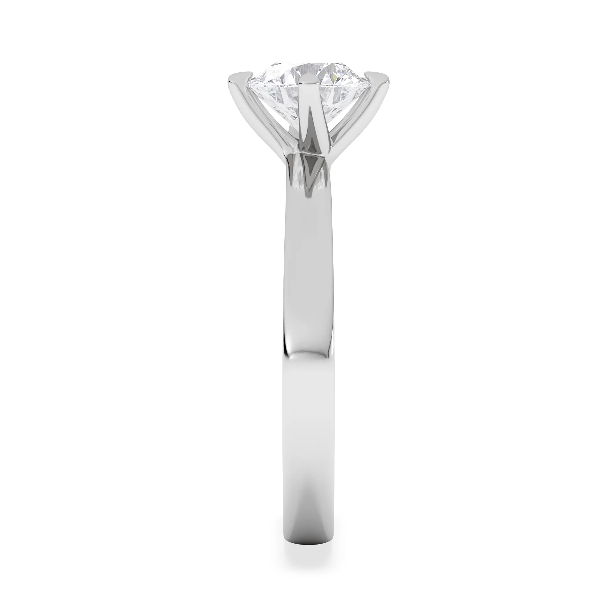 Origin Twist 1.00ct Round Cut Lab Diamond Solitaire Engagement Ring in Platinum - Image 5