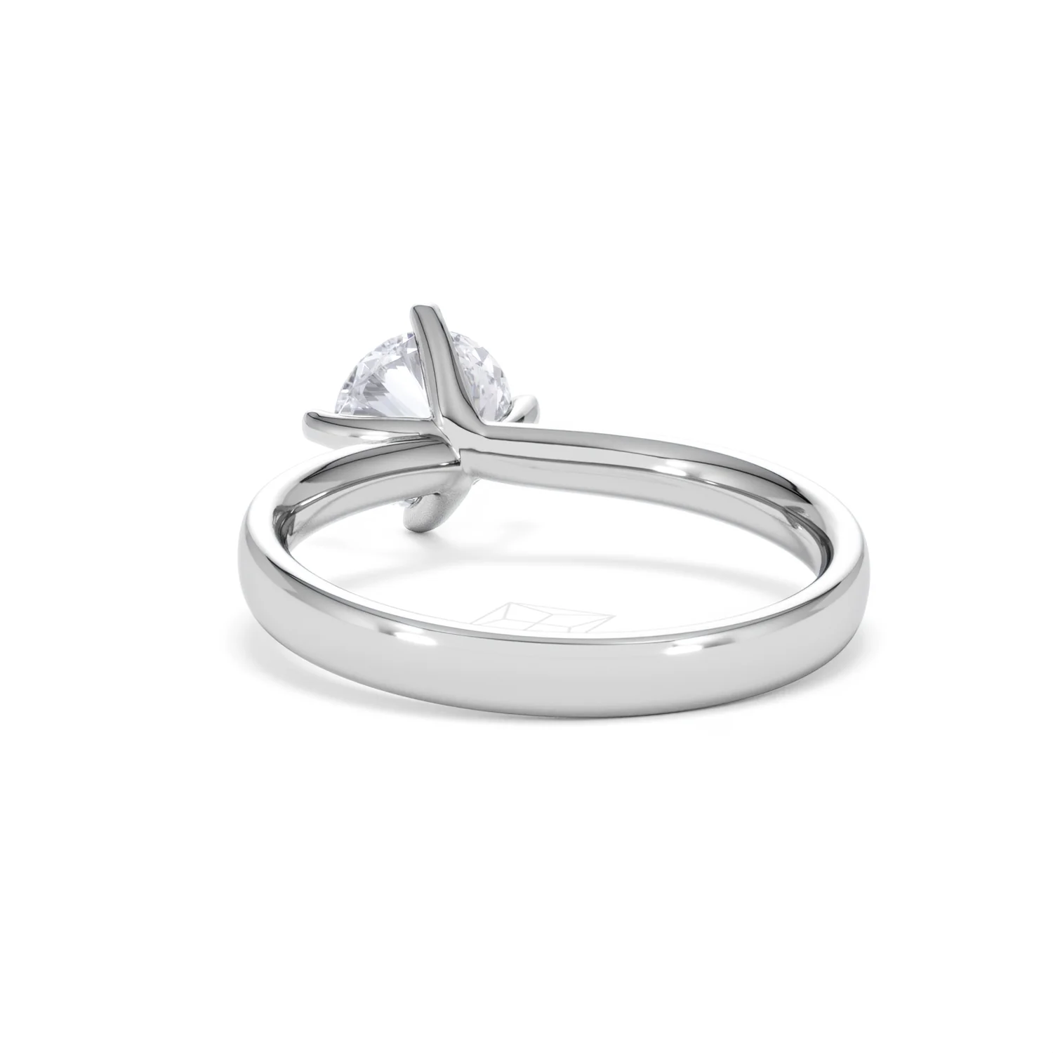 Origin Twist 1.00ct Round Cut Lab Diamond Solitaire Engagement Ring in Platinum - Image 51