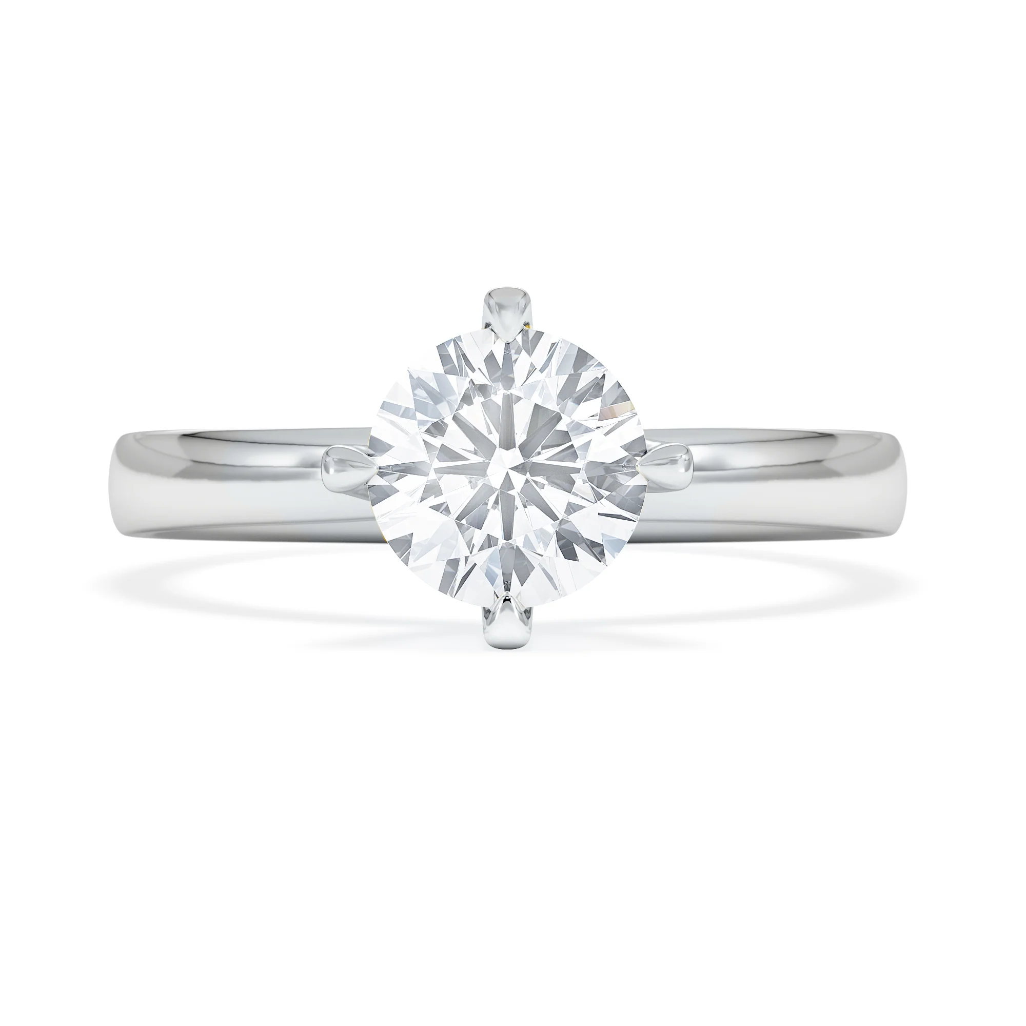 Origin Twist 1.00ct Round Cut Lab Diamond Solitaire Engagement Ring in Platinum - Image 6