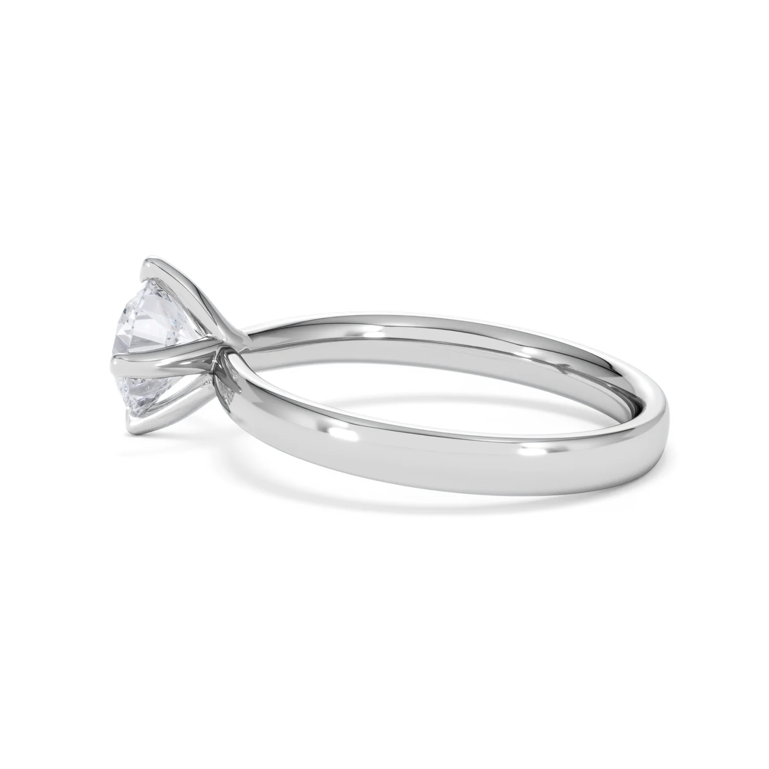Origin Twist 1.00ct Round Cut Lab Diamond Solitaire Engagement Ring in Platinum - Image 64