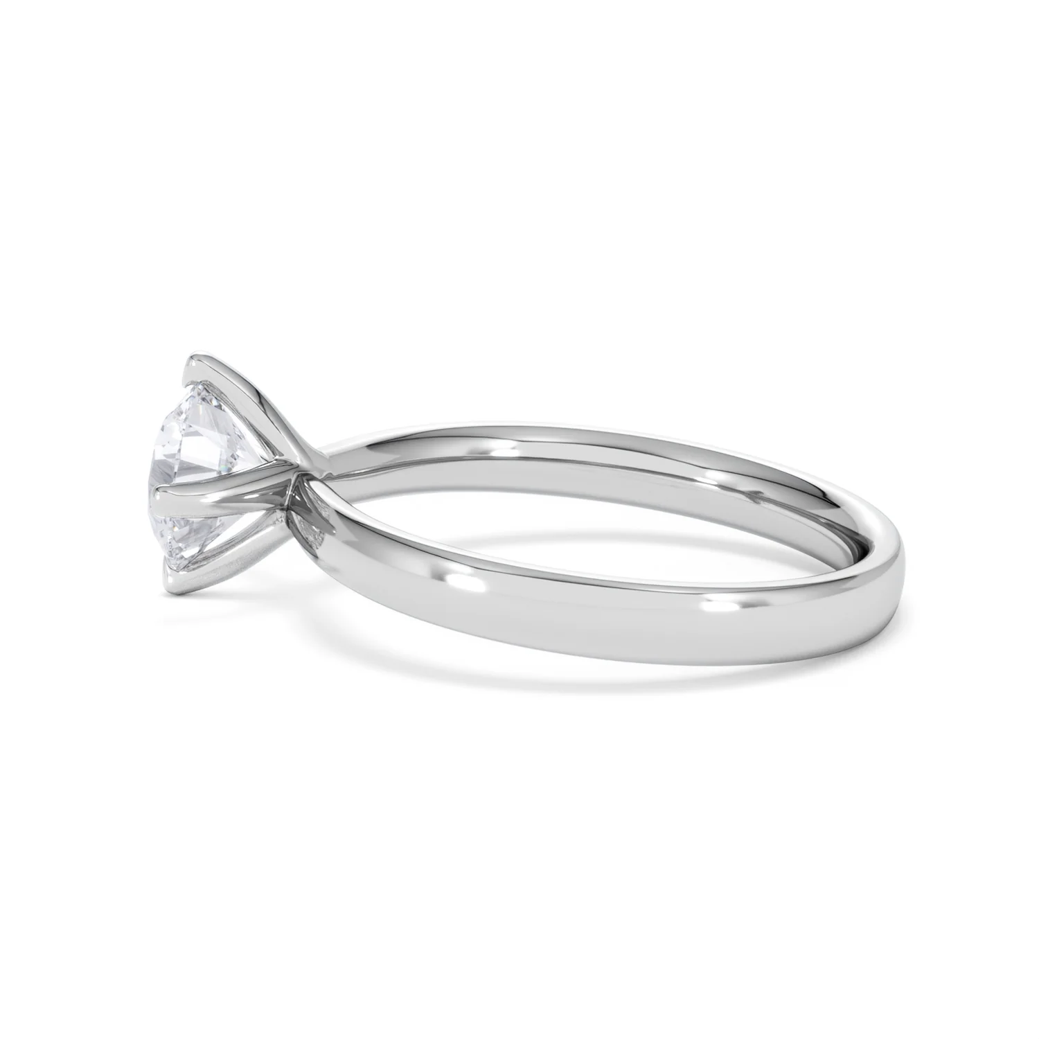 Origin Twist 1.00ct Round Cut Lab Diamond Solitaire Engagement Ring in Platinum - Image 65