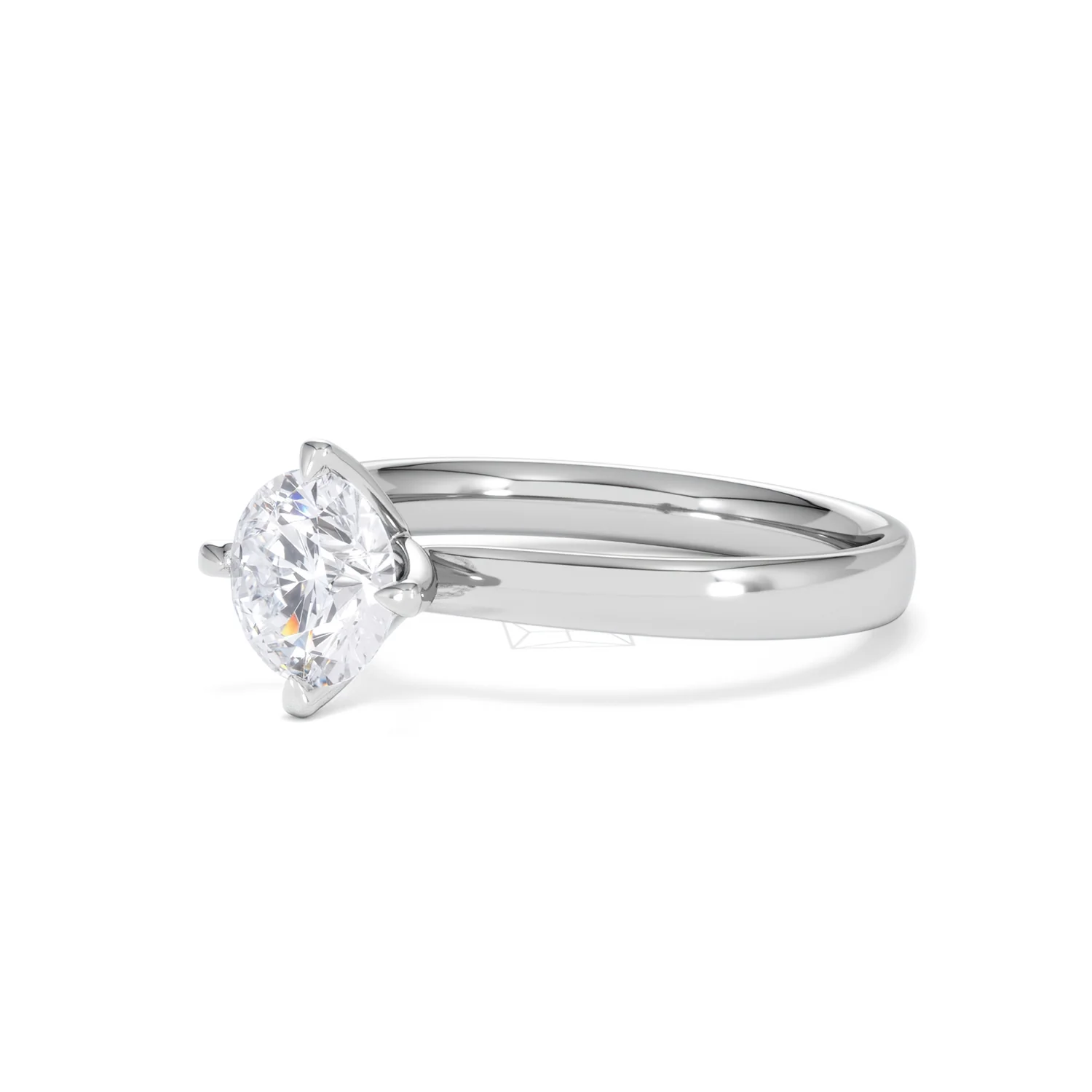 Origin Twist 1.00ct Round Cut Lab Diamond Solitaire Engagement Ring in Platinum - Image 78