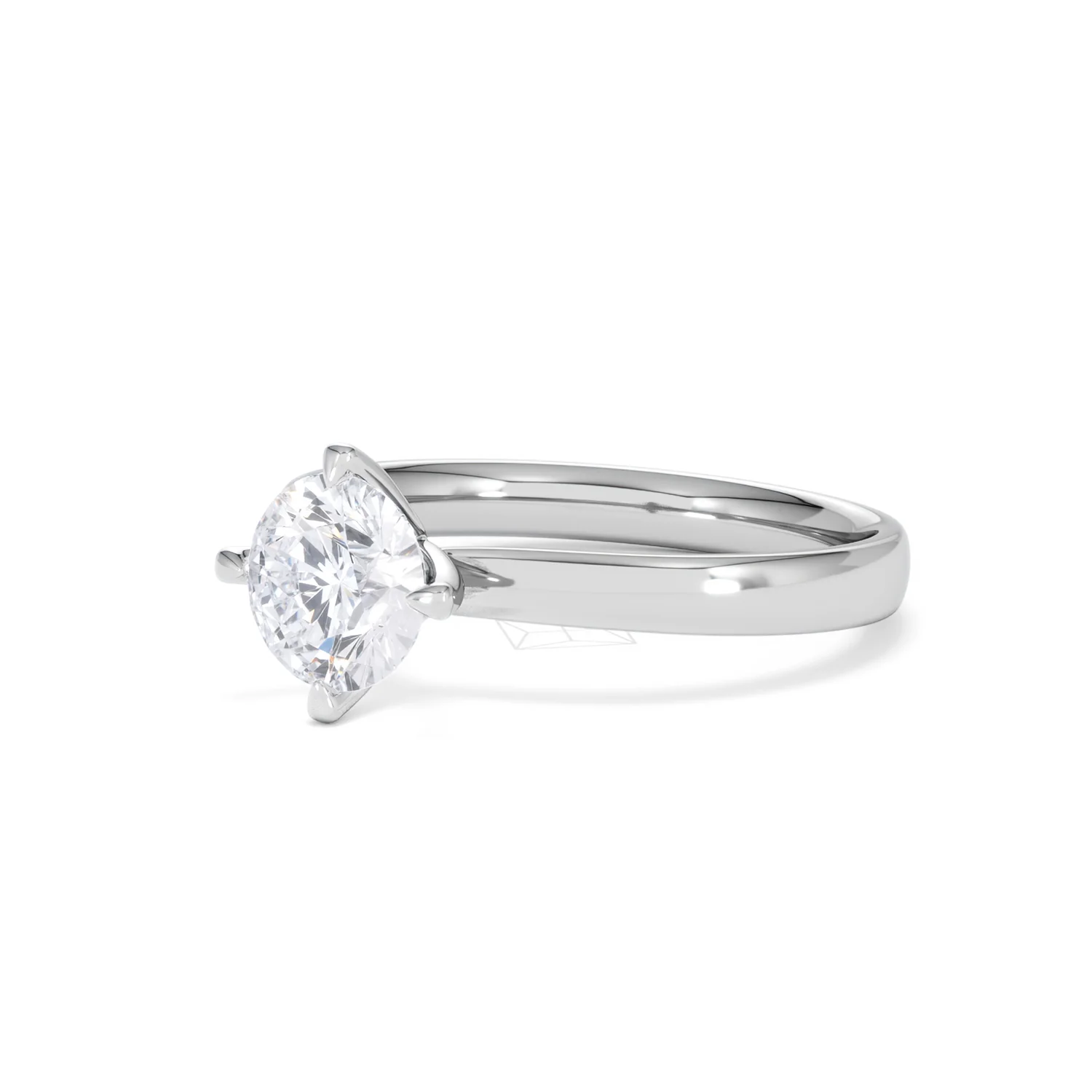Origin Twist 1.00ct Round Cut Lab Diamond Solitaire Engagement Ring in Platinum - Image 79