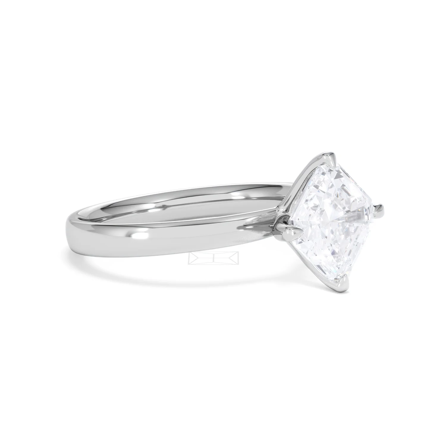 Origin Twist 2.00ct Asscher Cut Lab Diamond Solitaire Engagement Ring in 18K White Gold - Image 17