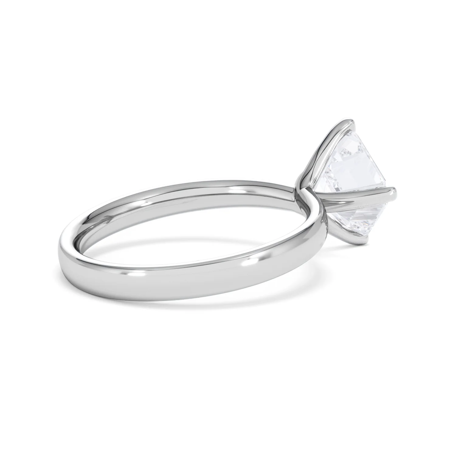 Origin Twist 2.00ct Asscher Cut Lab Diamond Solitaire Engagement Ring in 18K White Gold - Image 34