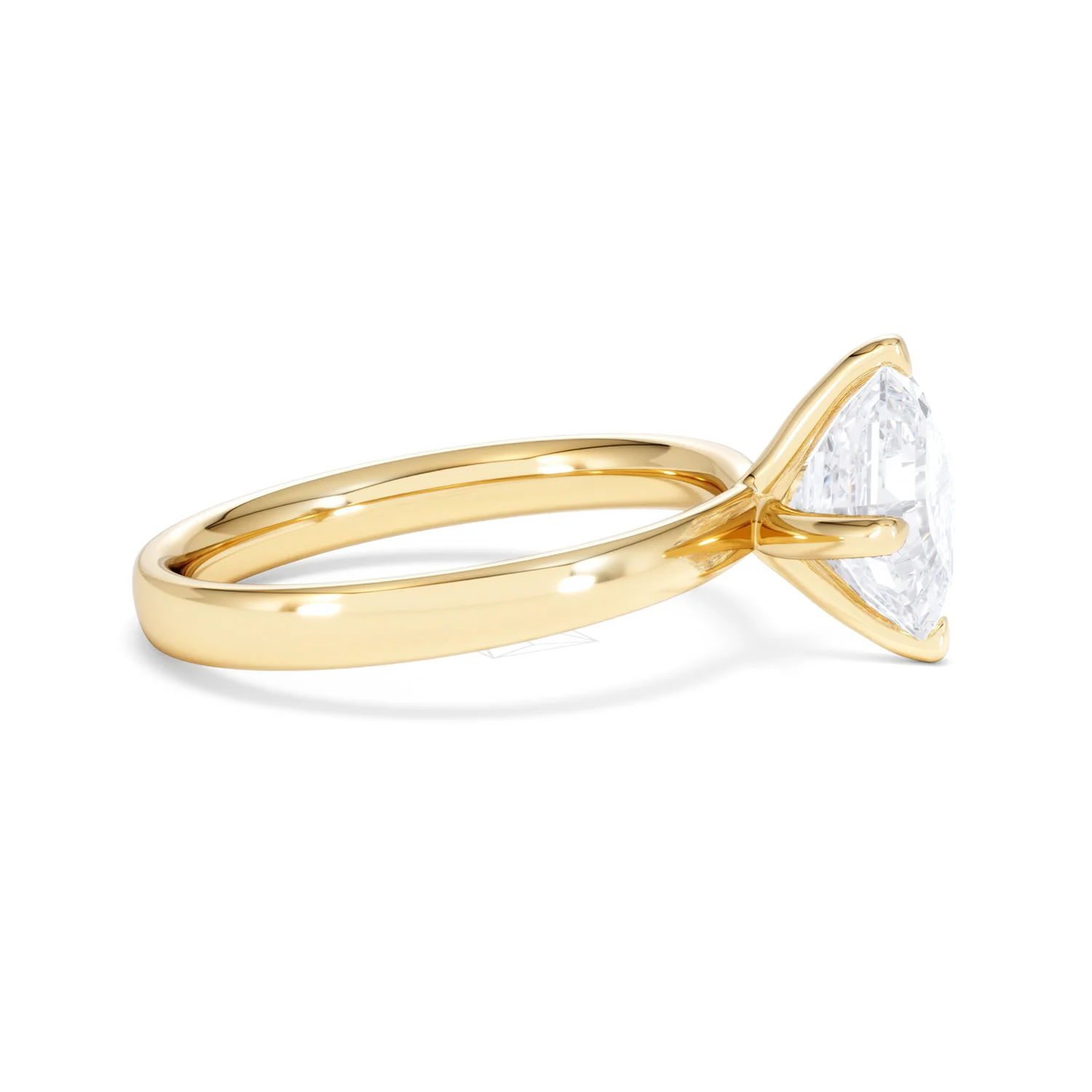 Origin Twist 2.00ct Asscher Cut Lab Diamond Solitaire Engagement Ring in 18K Yellow Gold - Image 24