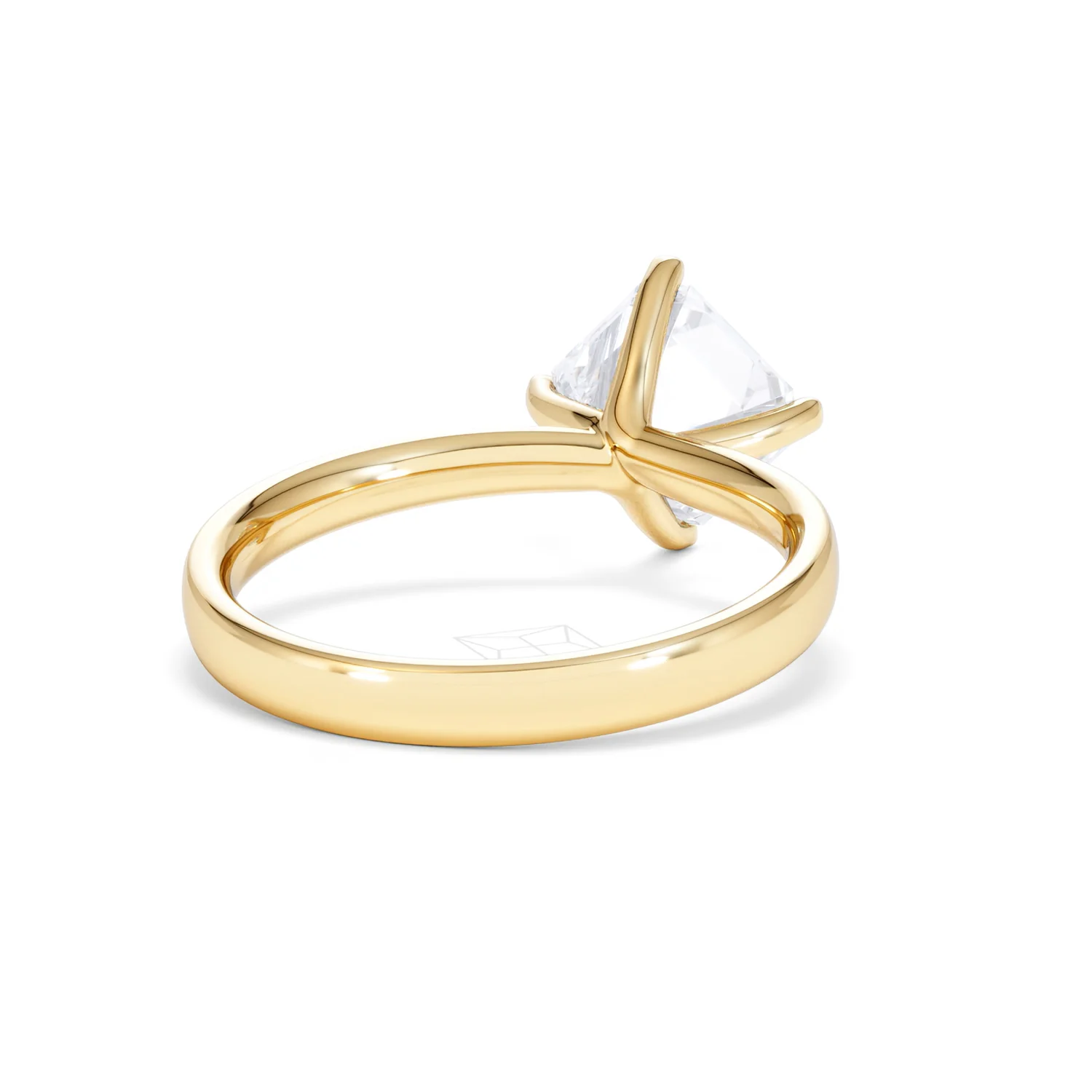 Origin Twist 2.00ct Asscher Cut Lab Diamond Solitaire Engagement Ring in 18K Yellow Gold - Image 42