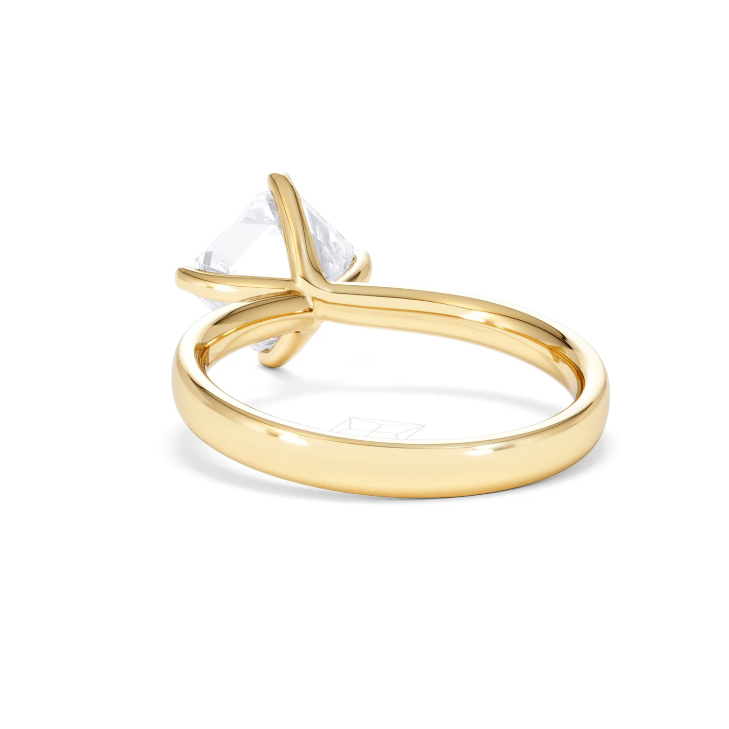 Origin Twist 2.00ct Asscher Cut Lab Diamond Solitaire Engagement Ring in 18K Yellow Gold - Image 52