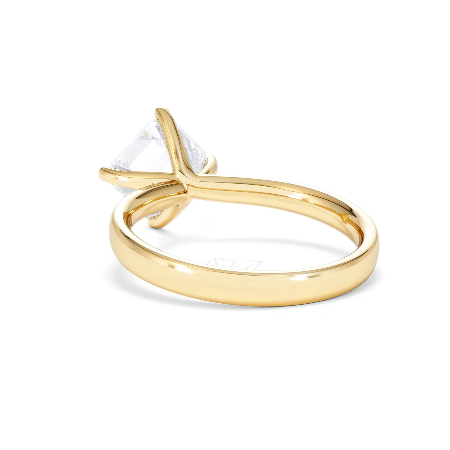 Origin Twist 2.00ct Asscher Cut Lab Diamond Solitaire Engagement Ring in 18K Yellow Gold - Image 53