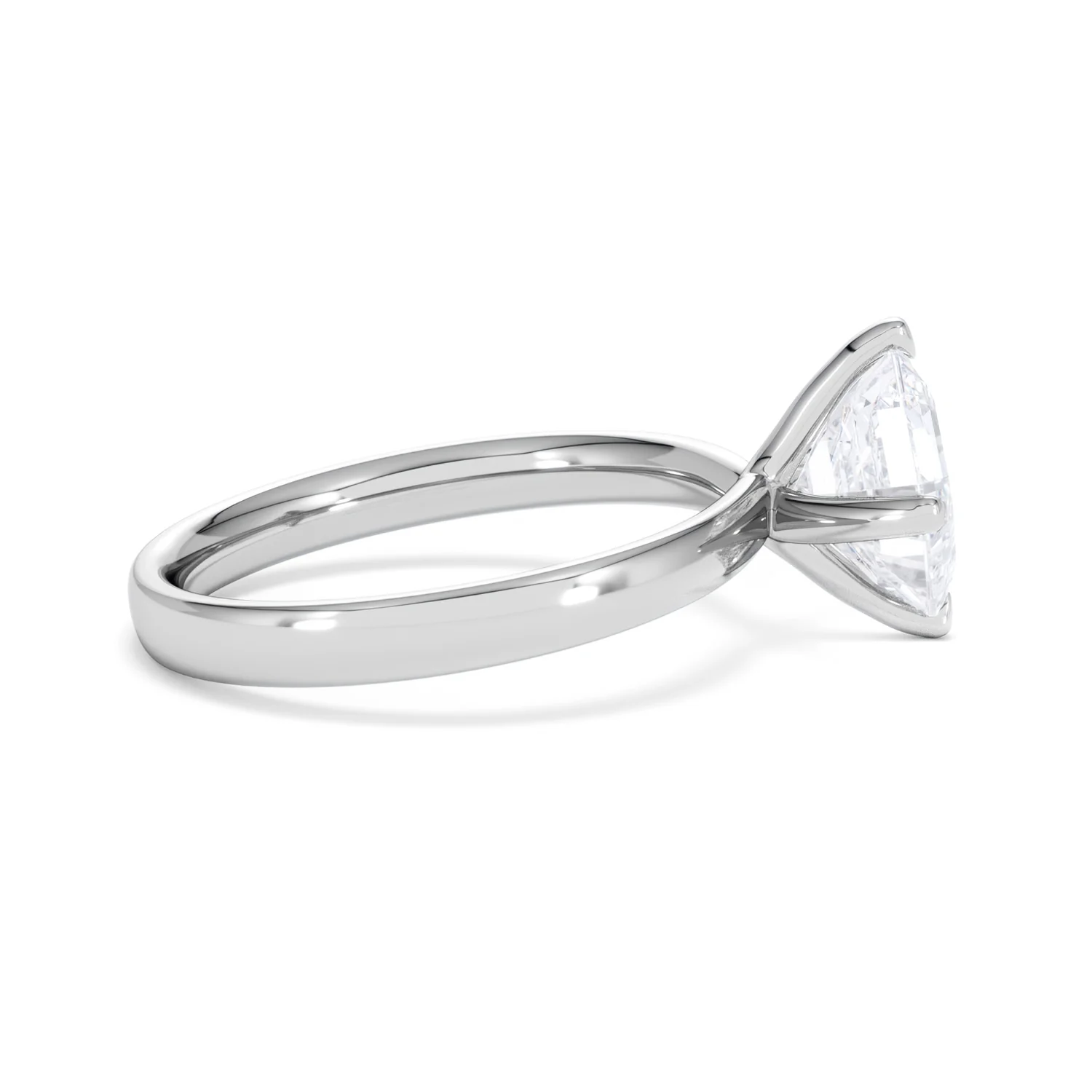 Origin Twist 2.00ct Asscher Cut Lab Diamond Solitaire Engagement Ring in Platinum - Image 27