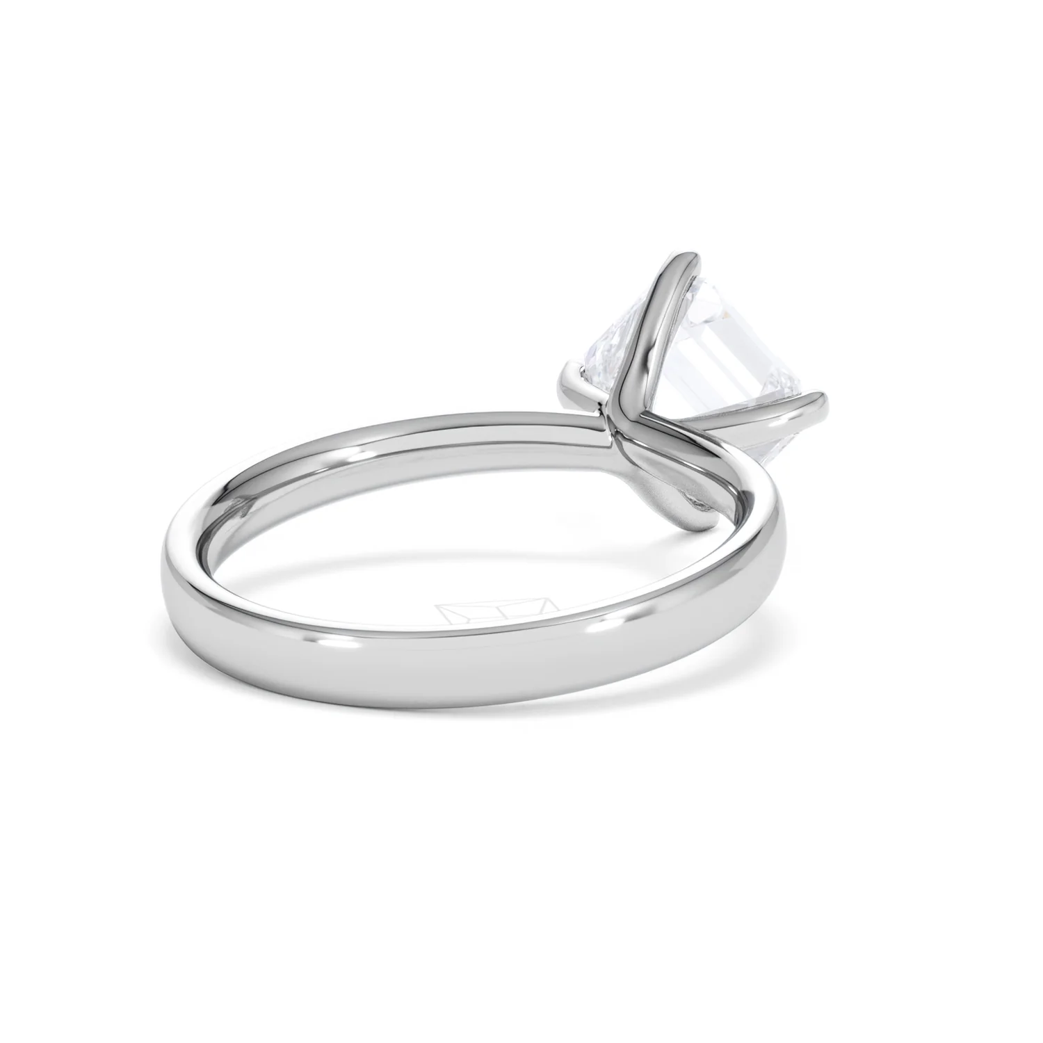 Origin Twist 2.00ct Asscher Cut Lab Diamond Solitaire Engagement Ring in Platinum - Image 40