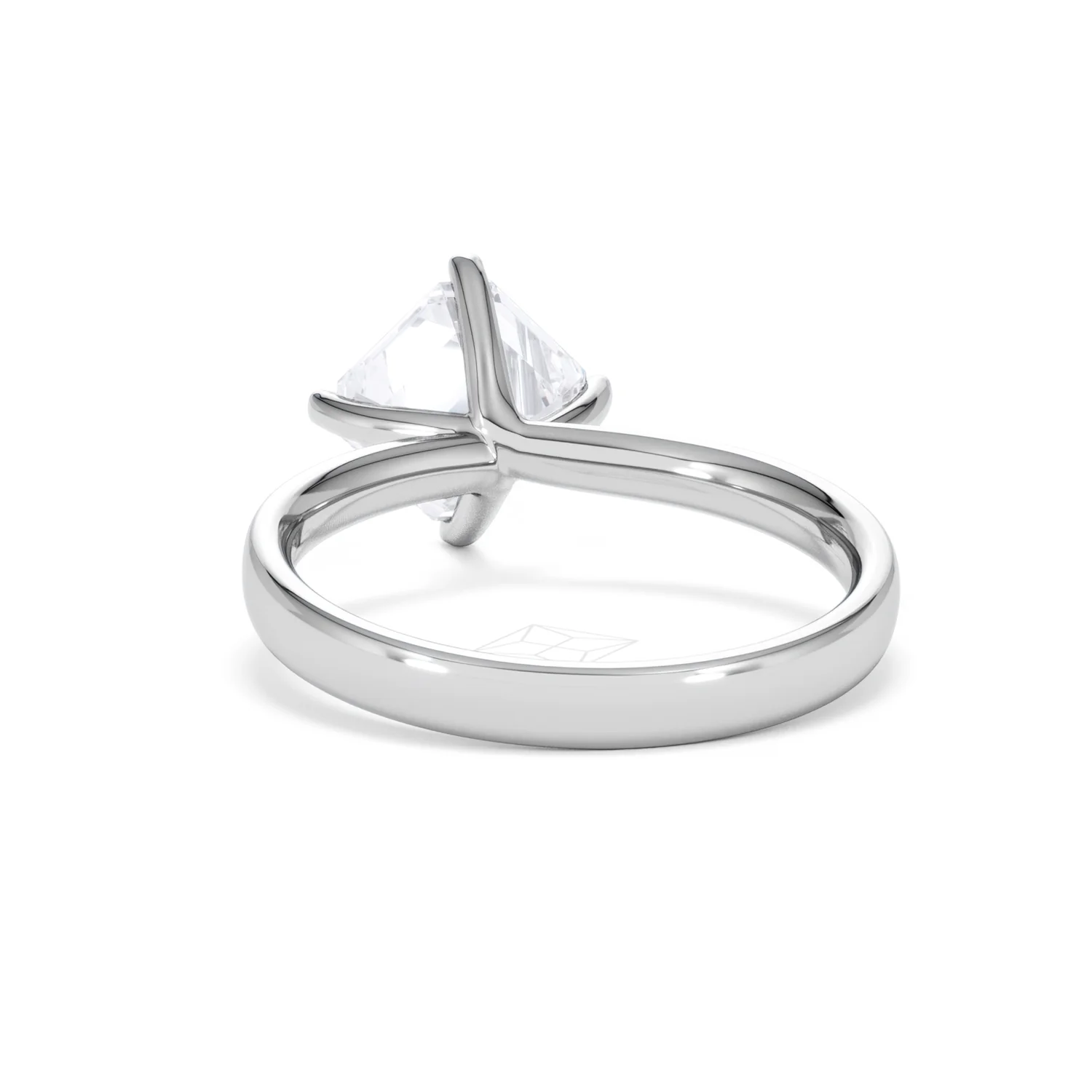 Origin Twist 2.00ct Asscher Cut Lab Diamond Solitaire Engagement Ring in Platinum - Image 50