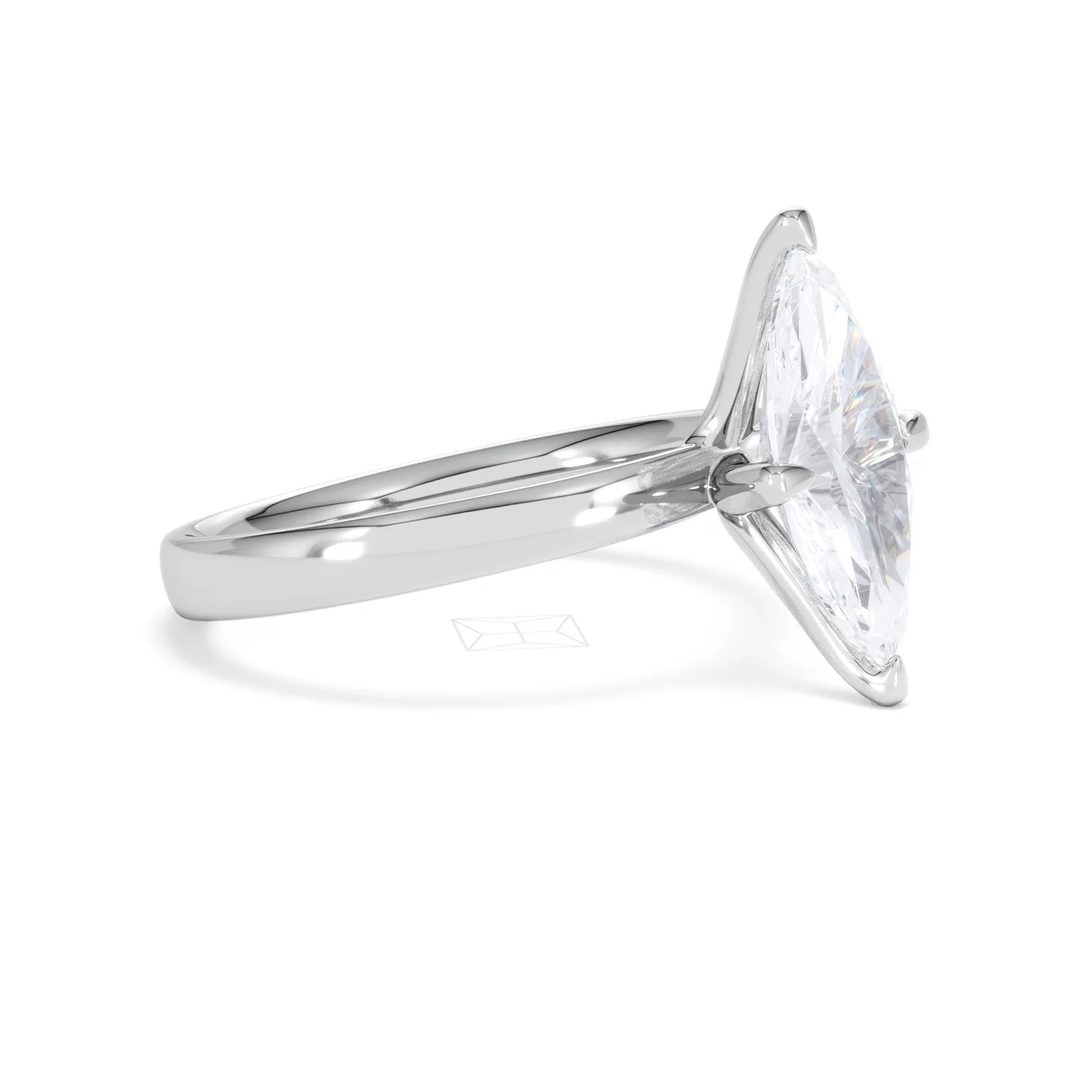 Origin Twist 2.00ct Marquise Cut Lab Diamond Solitaire Engagement Ring in 18K White Gold - Image 19