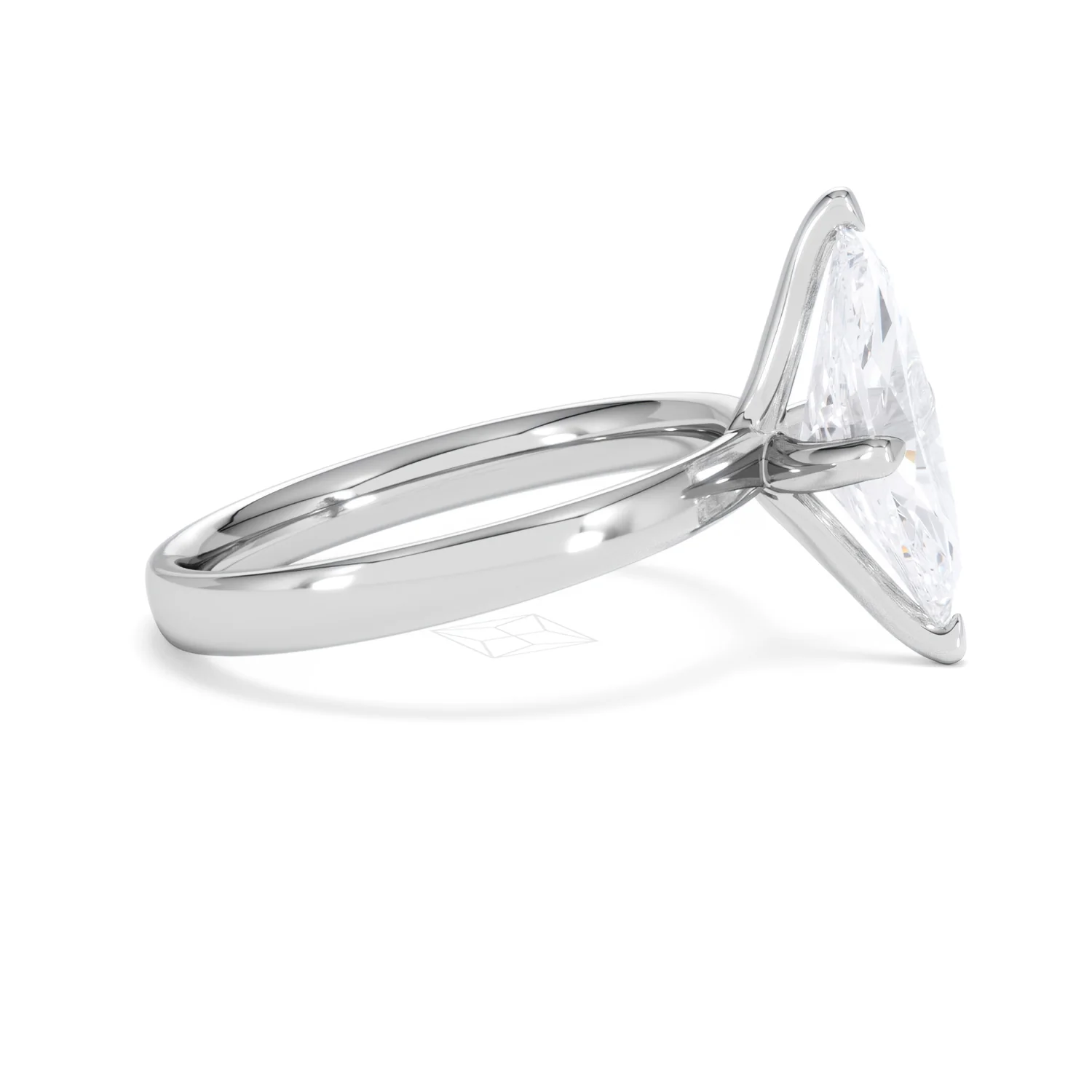 Origin Twist 2.00ct Marquise Cut Lab Diamond Solitaire Engagement Ring in 18K White Gold - Image 24