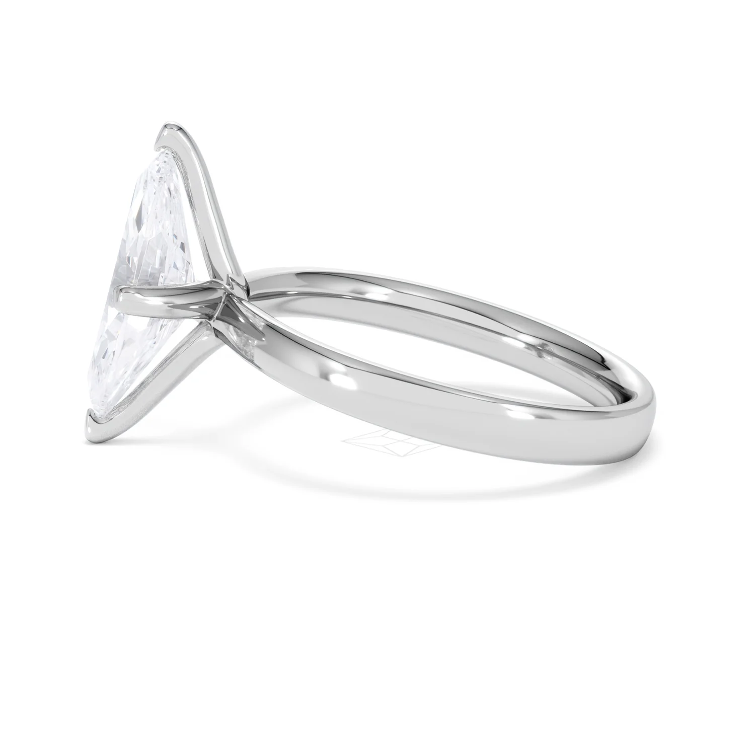Origin Twist 2.00ct Marquise Cut Lab Diamond Solitaire Engagement Ring in 18K White Gold - Image 67