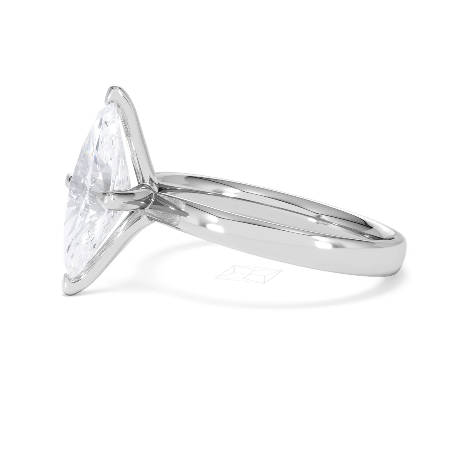 Origin Twist 2.00ct Marquise Cut Lab Diamond Solitaire Engagement Ring in 18K White Gold - Image 72