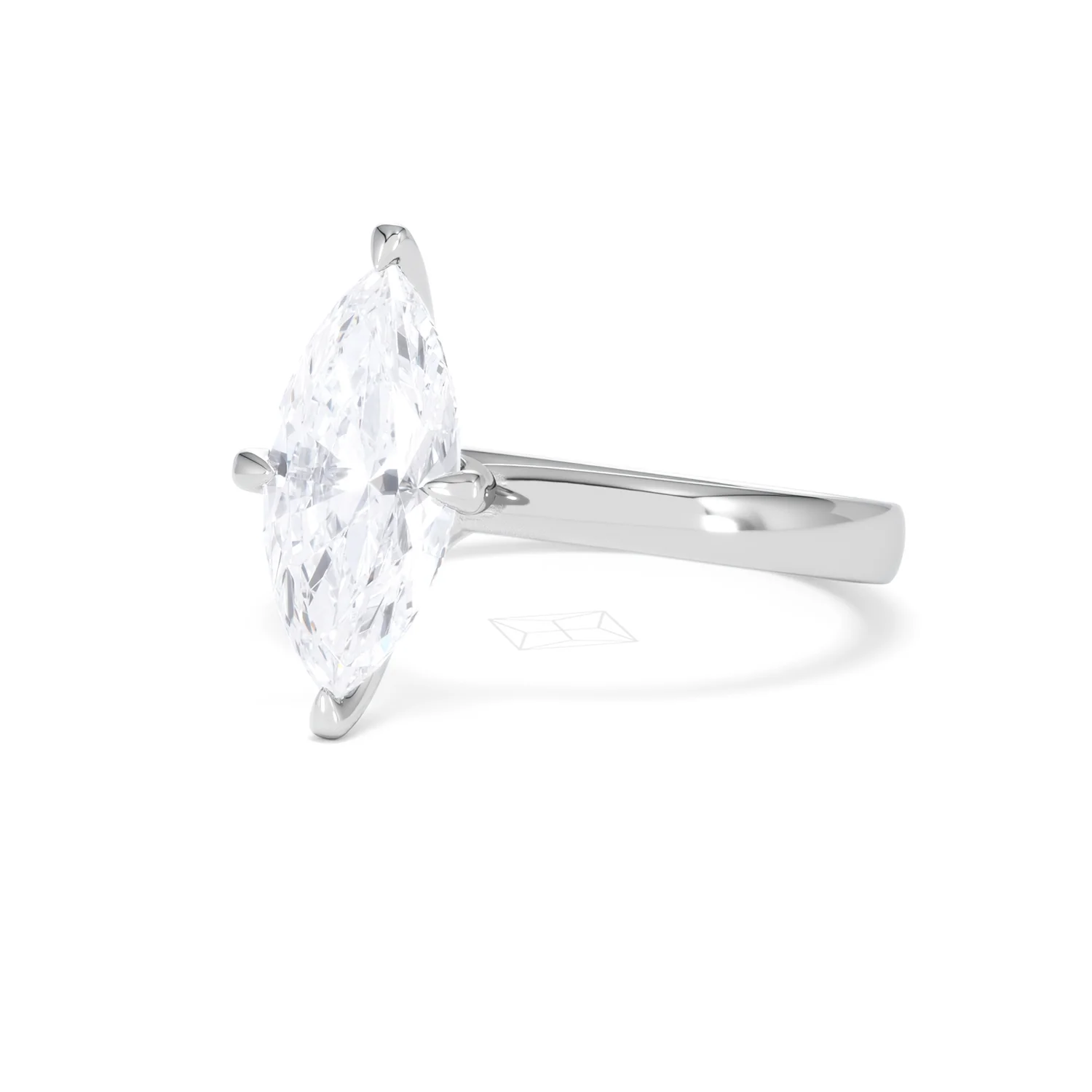 Origin Twist 2.00ct Marquise Cut Lab Diamond Solitaire Engagement Ring in 18K White Gold - Image 80