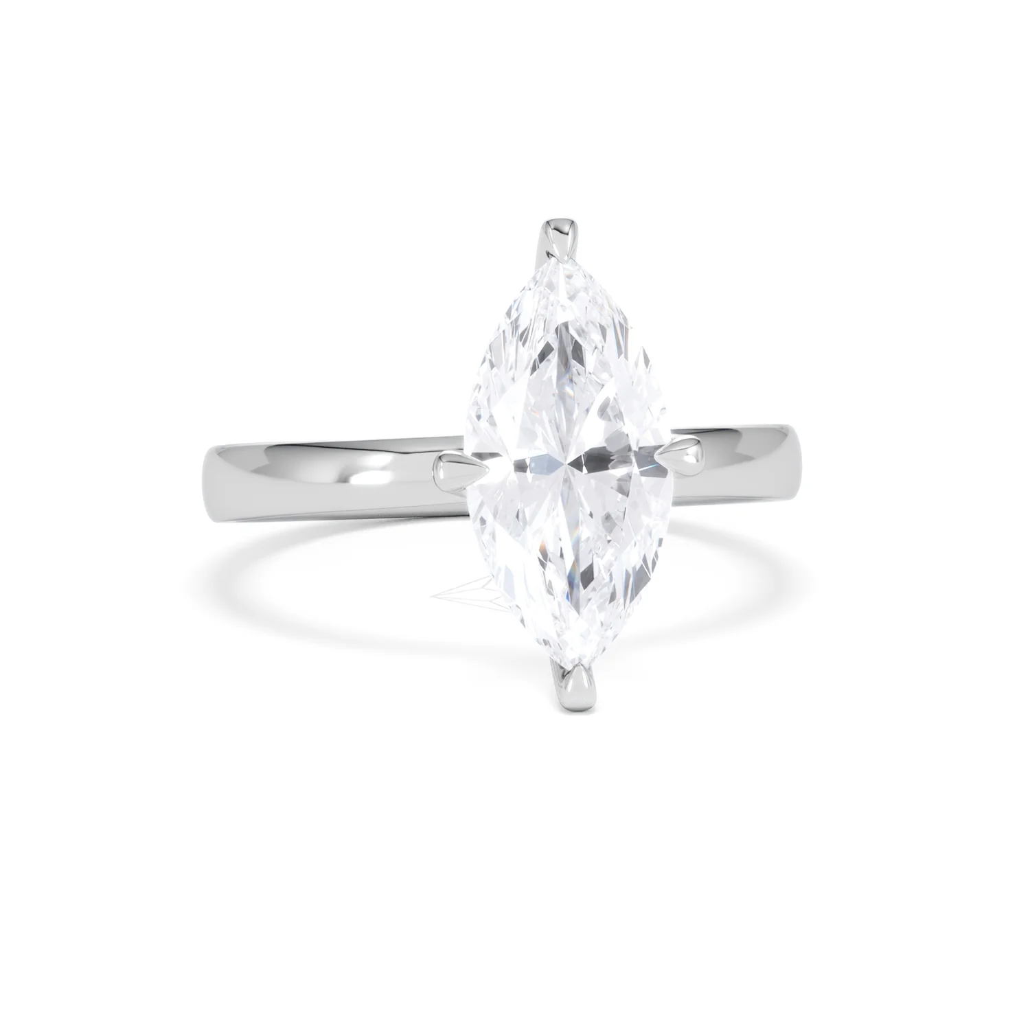 Origin Twist 2.00ct Marquise Cut Lab Diamond Solitaire Engagement Ring in 18K White Gold - Image 9