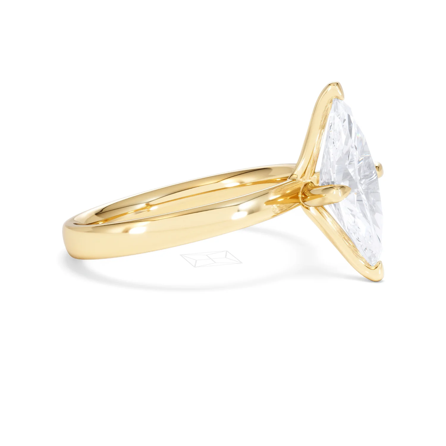 Origin Twist 2.00ct Marquise Cut Lab Diamond Solitaire Engagement Ring in 18K Yellow Gold - Image 21