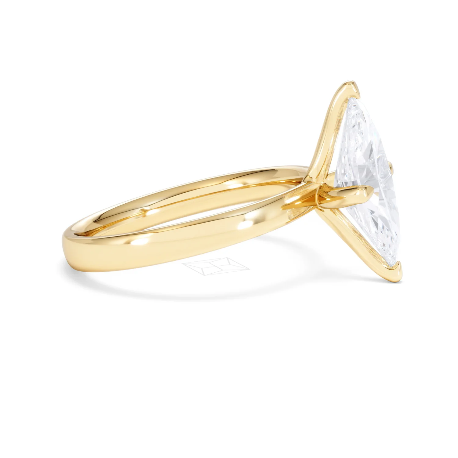 Origin Twist 2.00ct Marquise Cut Lab Diamond Solitaire Engagement Ring in 18K Yellow Gold - Image 23