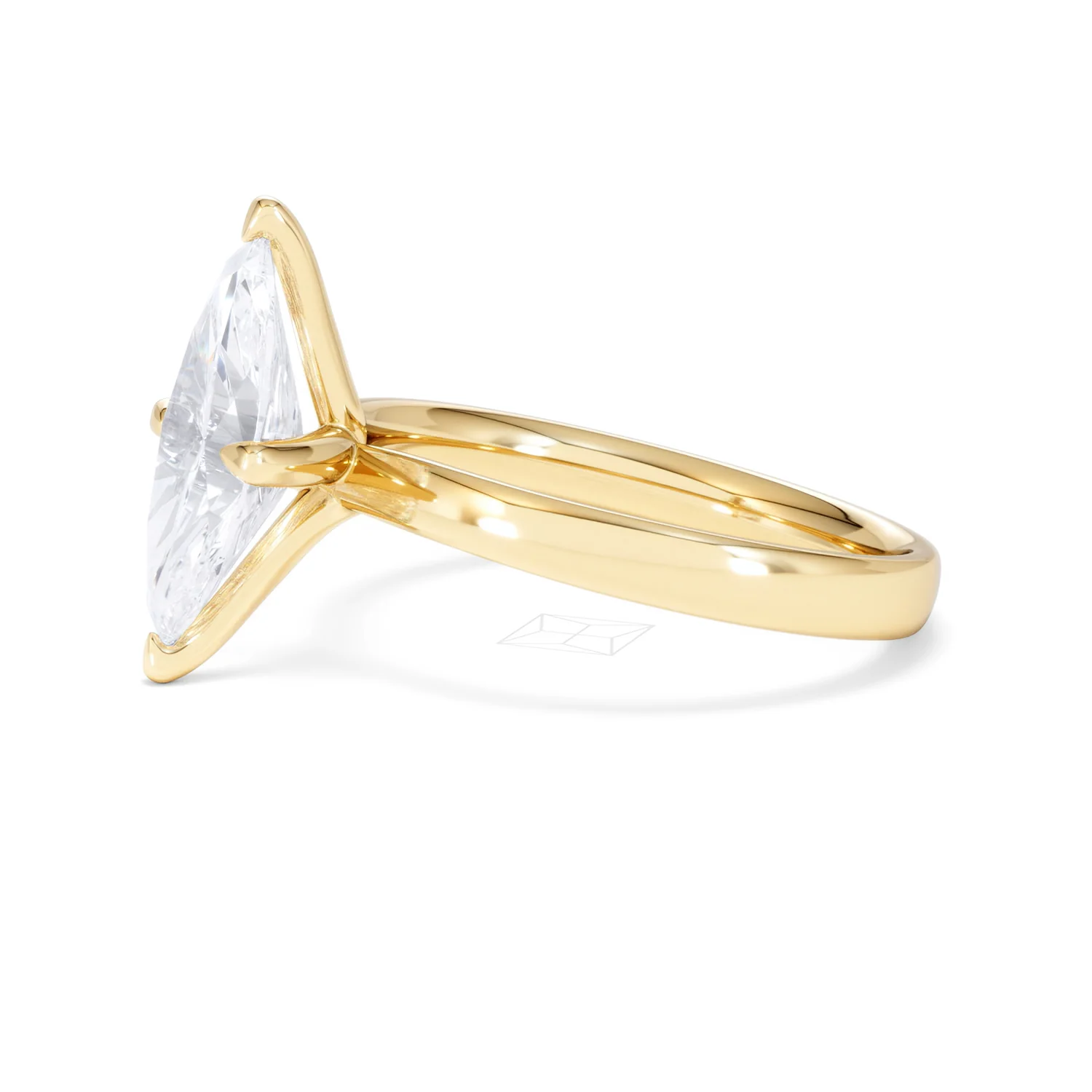 Origin Twist 2.00ct Marquise Cut Lab Diamond Solitaire Engagement Ring in 18K Yellow Gold - Image 72