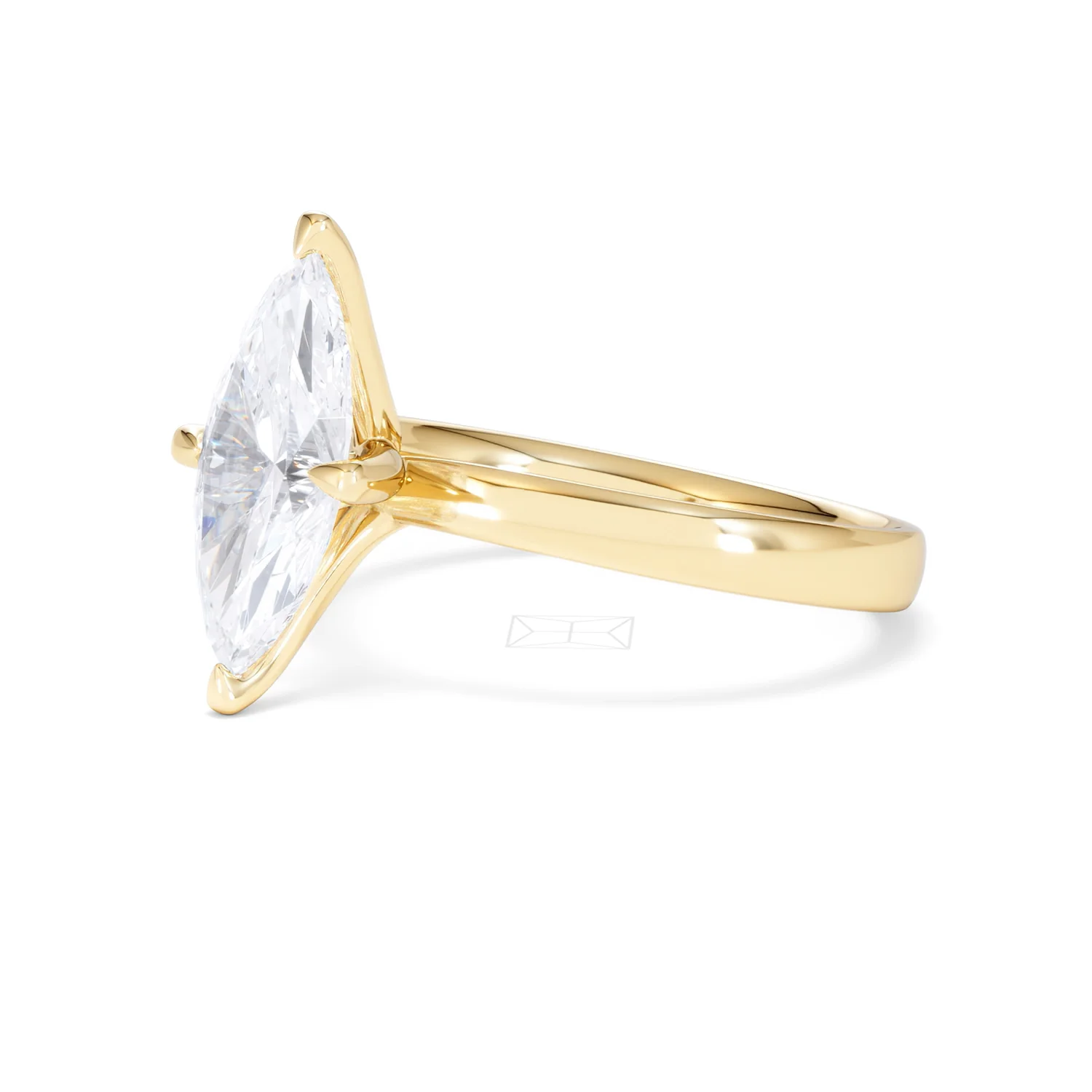 Origin Twist 2.00ct Marquise Cut Lab Diamond Solitaire Engagement Ring in 18K Yellow Gold - Image 76