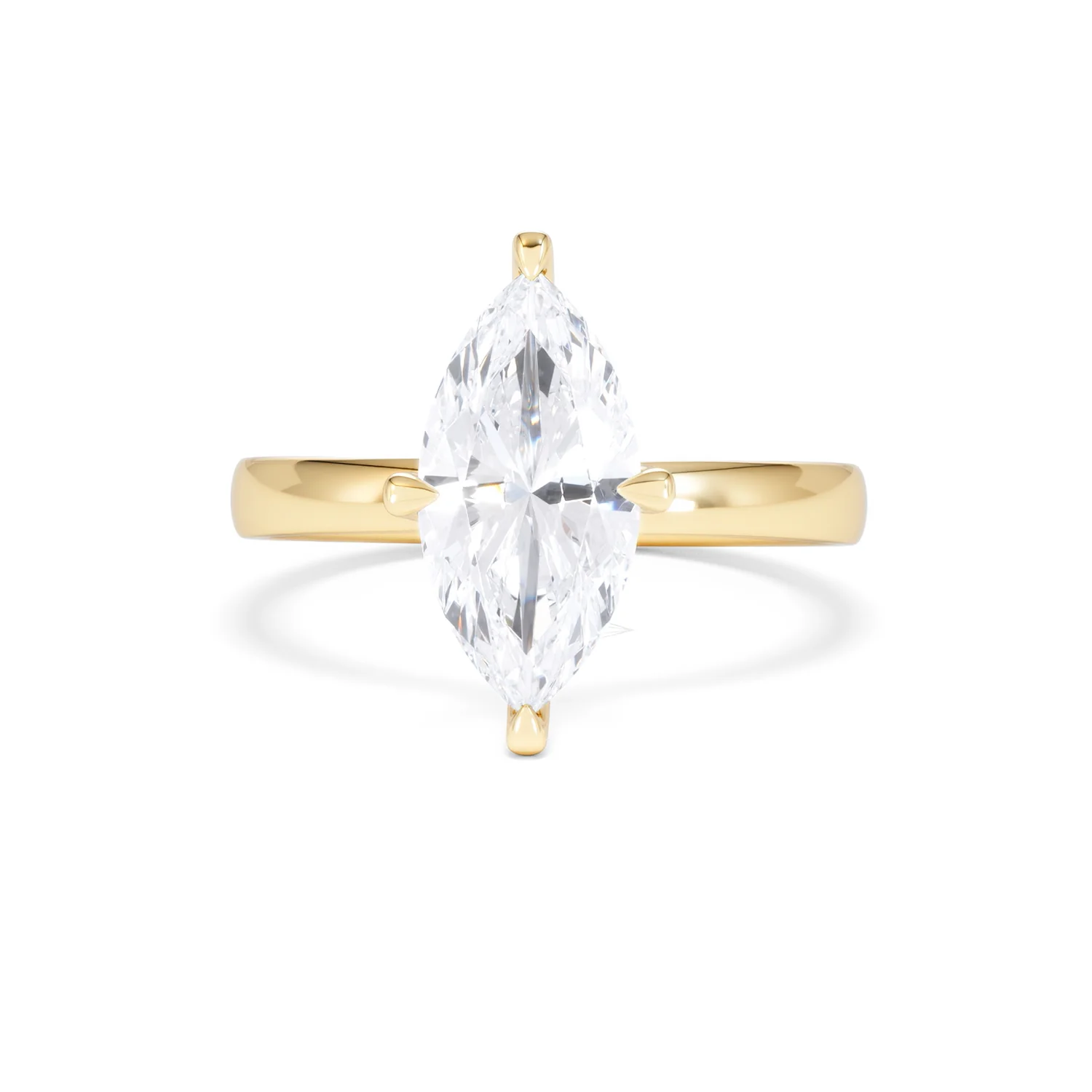 Origin Twist 2.00ct Marquise Cut Lab Diamond Solitaire Engagement Ring in 18K Yellow Gold - Image 86