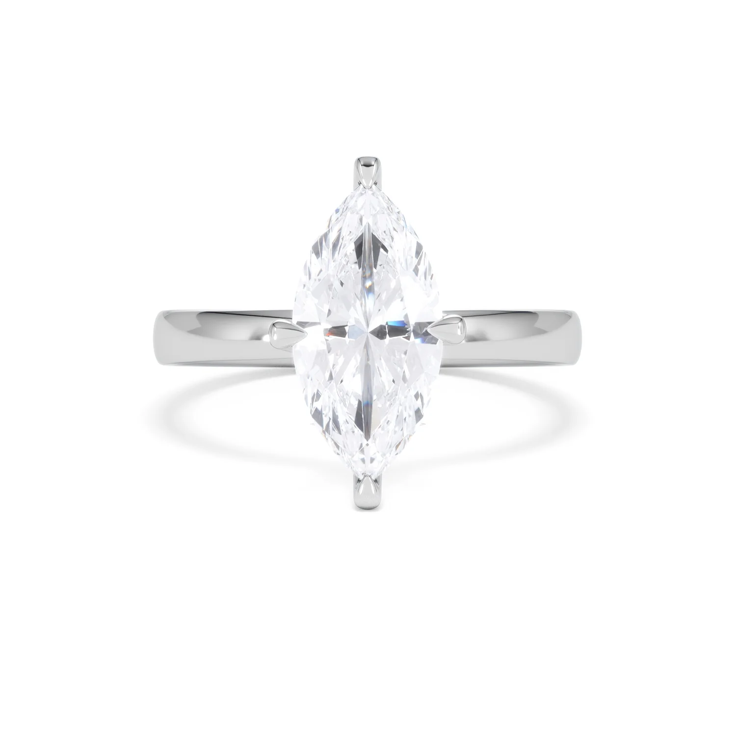 Origin Twist 2.00ct Marquise Cut Lab Diamond Solitaire Engagement Ring in Platinum - Image 7