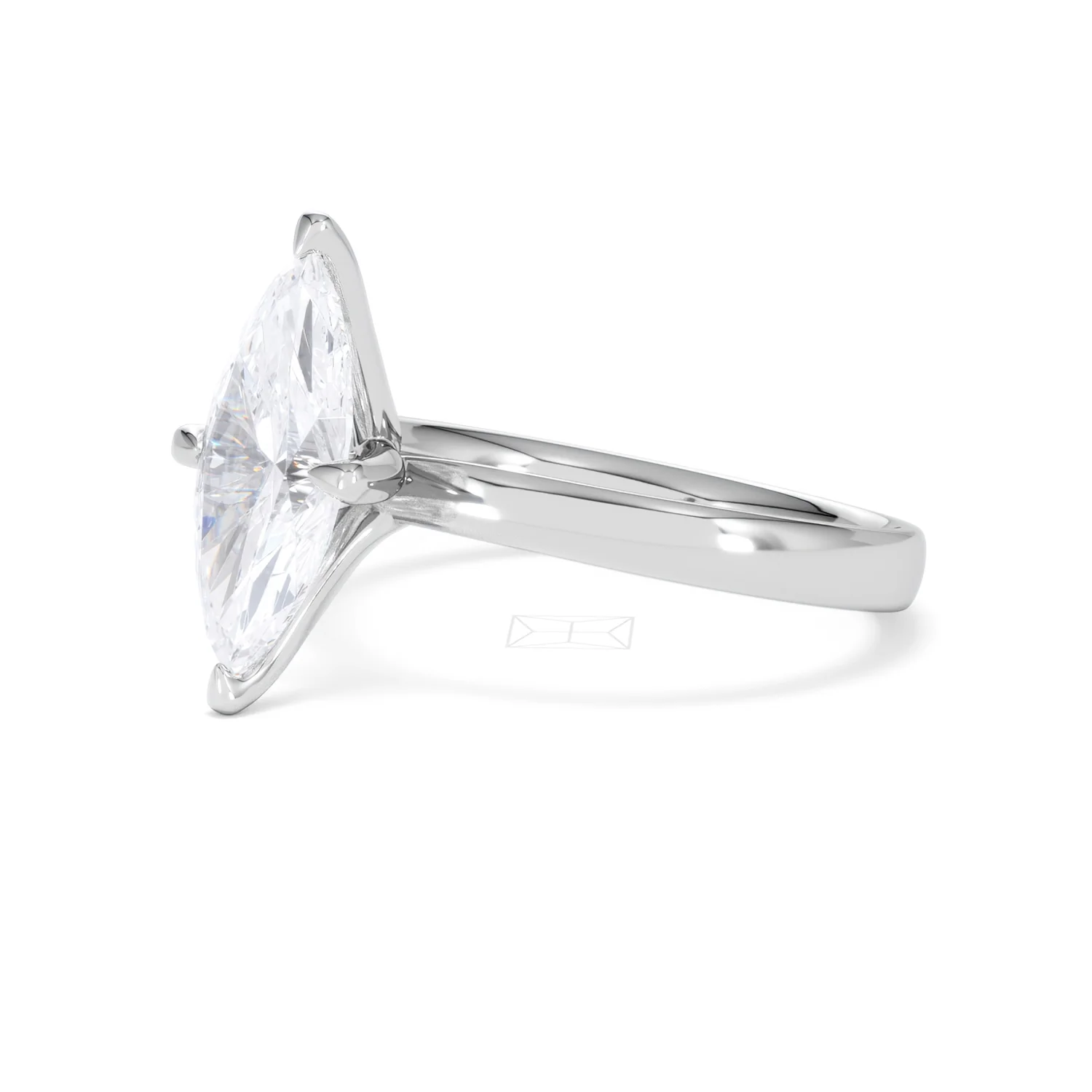Origin Twist 2.00ct Marquise Cut Lab Diamond Solitaire Engagement Ring in Platinum - Image 76
