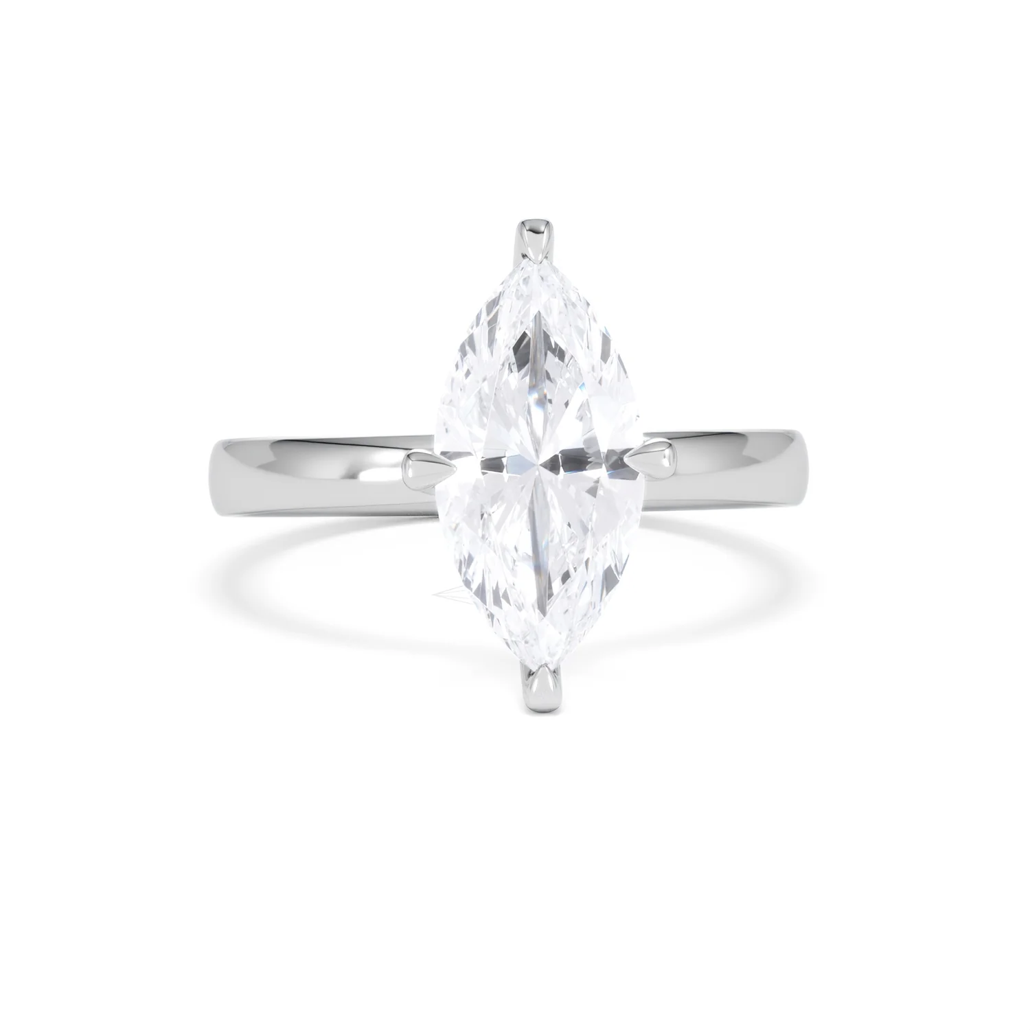 Origin Twist 2.00ct Marquise Cut Lab Diamond Solitaire Engagement Ring in Platinum - Image 8
