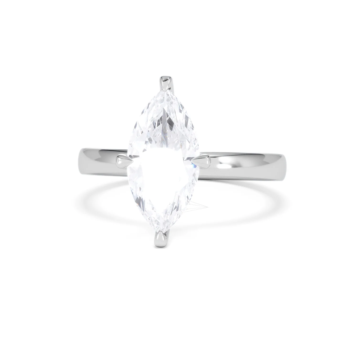 Origin Twist 2.00ct Marquise Cut Lab Diamond Solitaire Engagement Ring in Platinum - Image 85