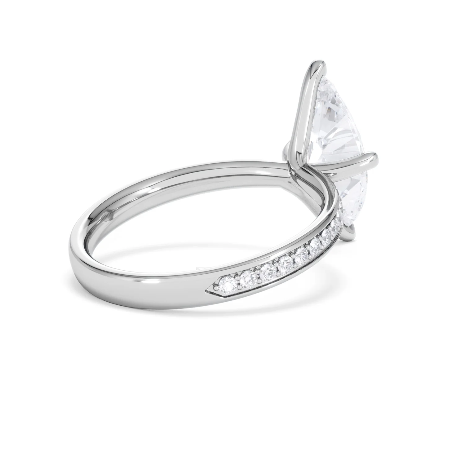 Origin Twist 2.00ct Marquise Cut Lab Diamond Solitaire Engagement Ring with Side Stones in 18K White Gold - Image 39