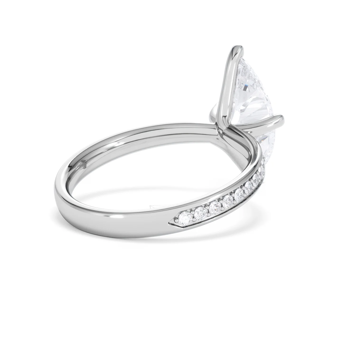 Origin Twist 2.00ct Marquise Cut Lab Diamond Solitaire Engagement Ring with Side Stones in Platinum - Image 40