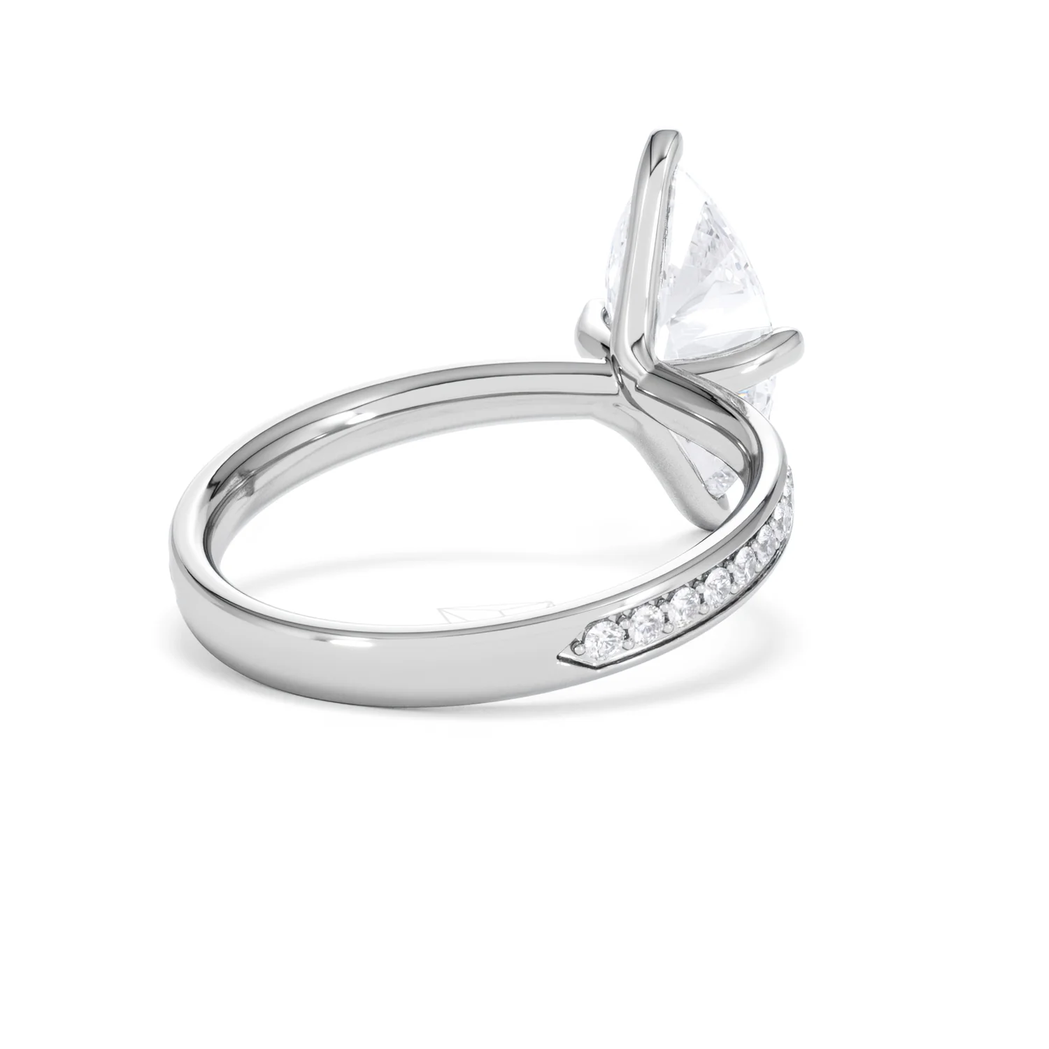 Origin Twist 2.00ct Marquise Cut Lab Diamond Solitaire Engagement Ring with Side Stones in Platinum - Image 42