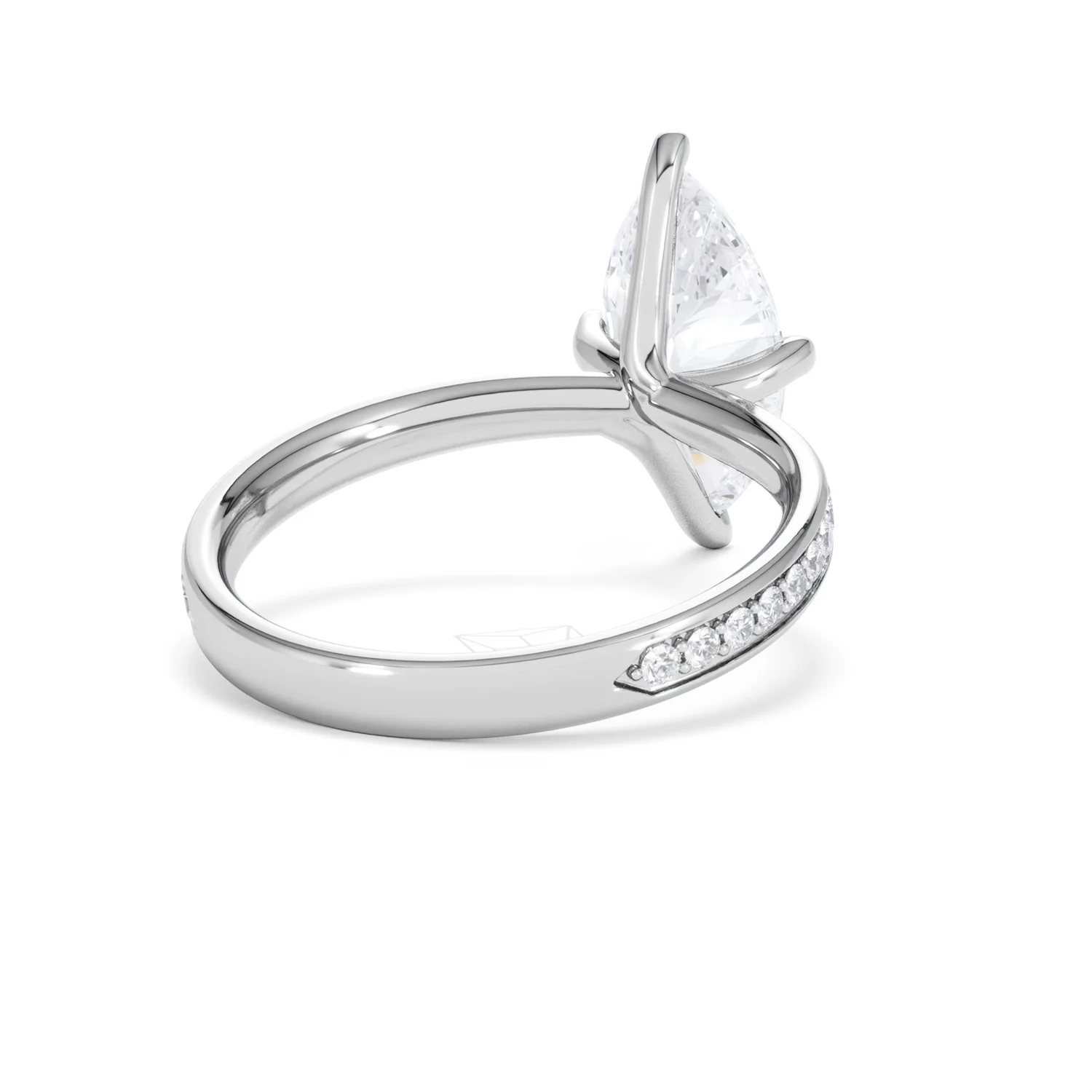 Origin Twist 2.00ct Marquise Cut Lab Diamond Solitaire Engagement Ring with Side Stones in Platinum - Image 43