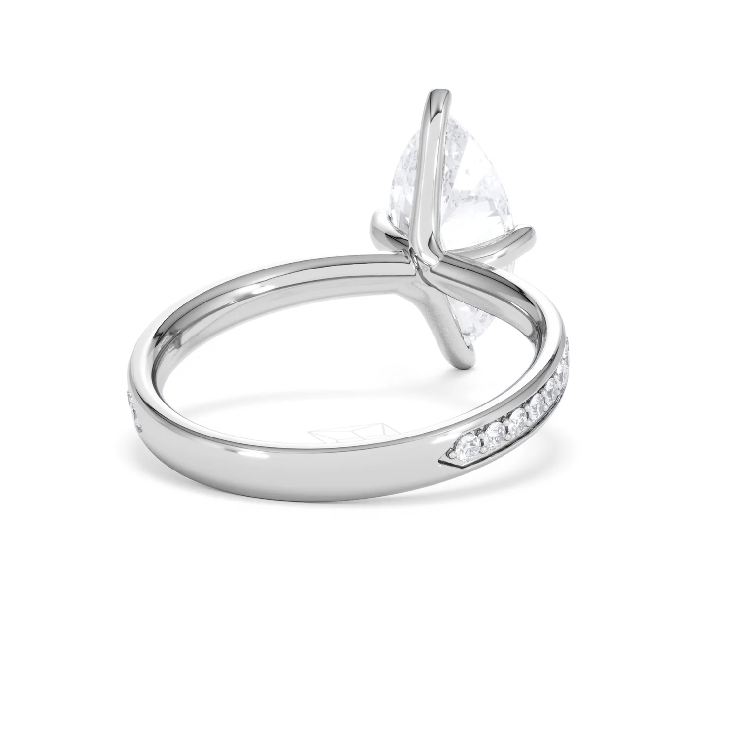 Origin Twist 2.00ct Marquise Cut Lab Diamond Solitaire Engagement Ring with Side Stones in Platinum - Image 44