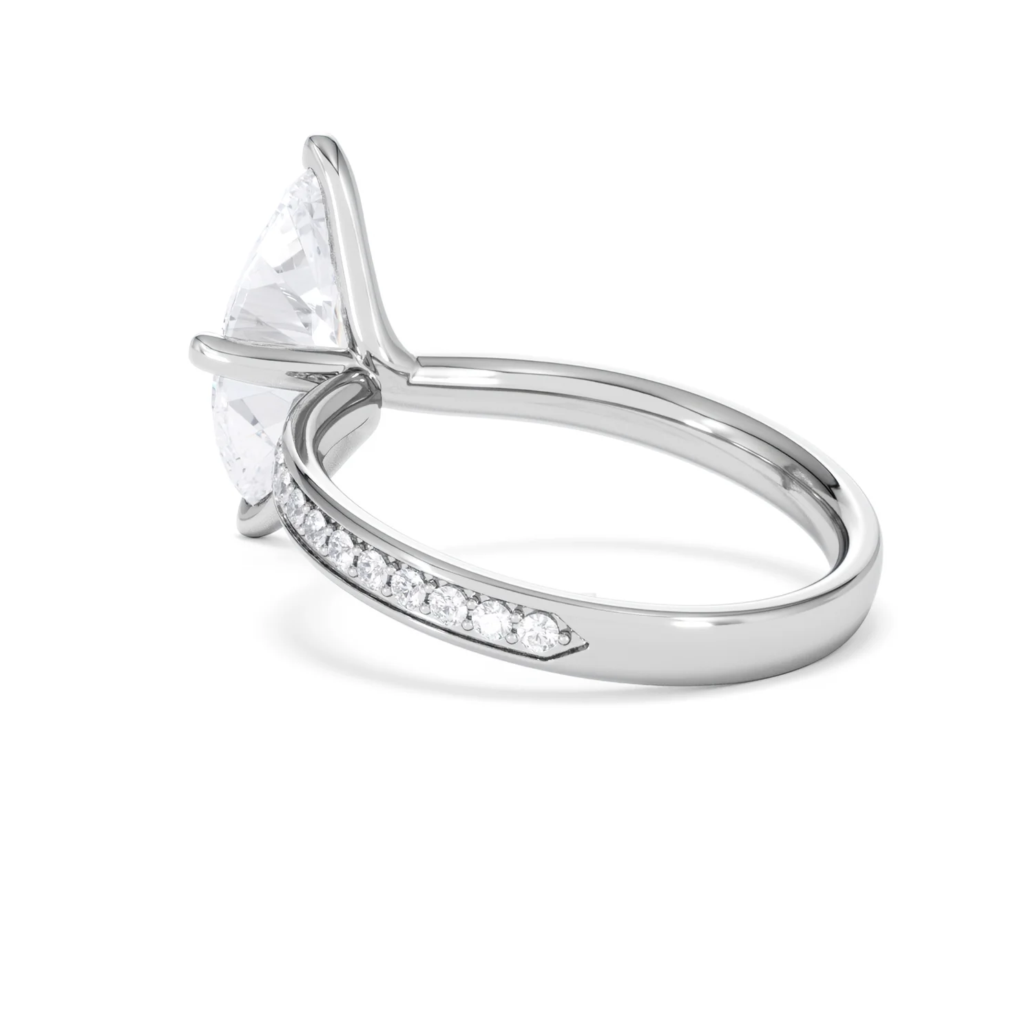 Origin Twist 2.00ct Marquise Cut Lab Diamond Solitaire Engagement Ring with Side Stones in Platinum - Image 59