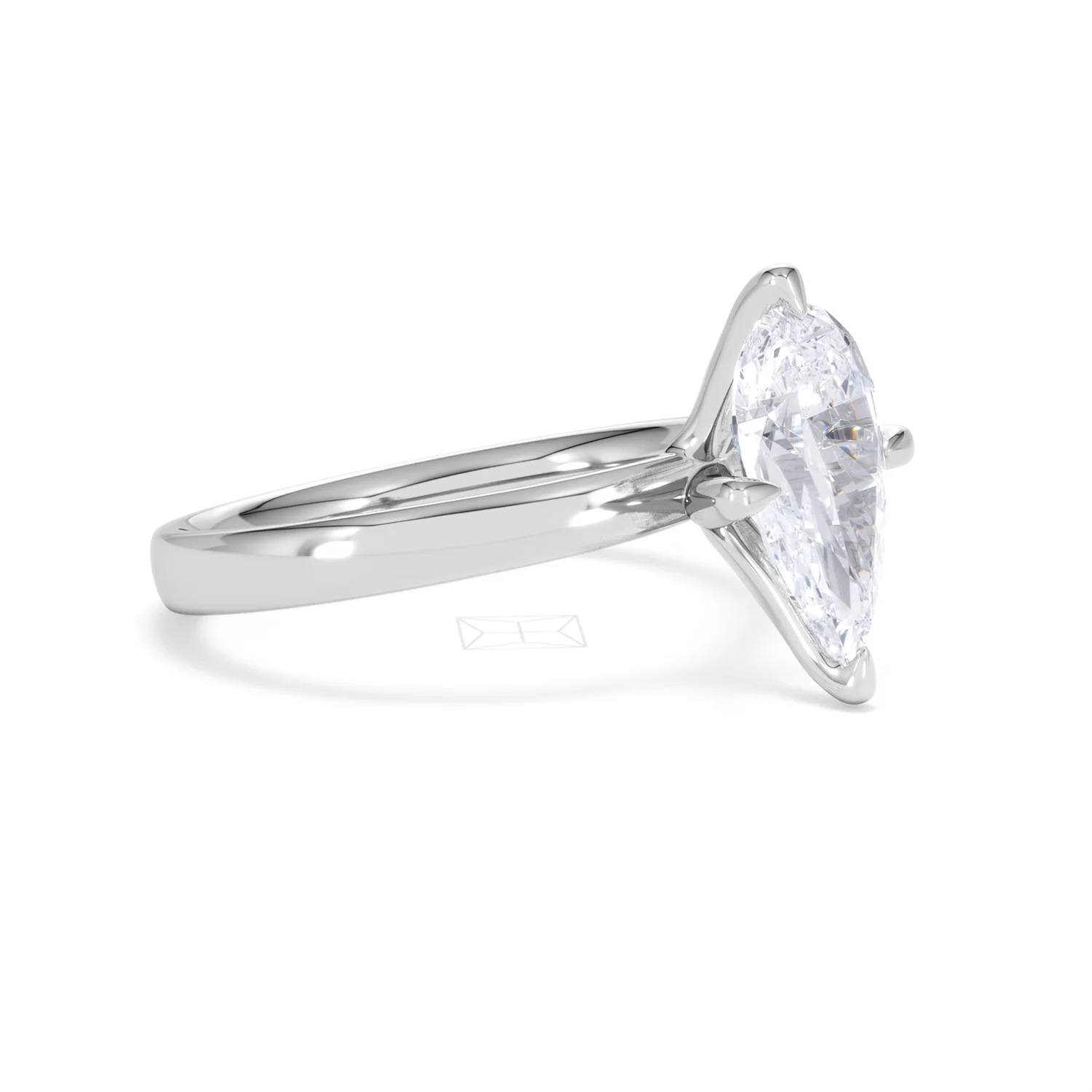 Origin Twist 2.00ct Pear Cut Lab Diamond Solitaire Engagement Ring in 18K White Gold - Image 18