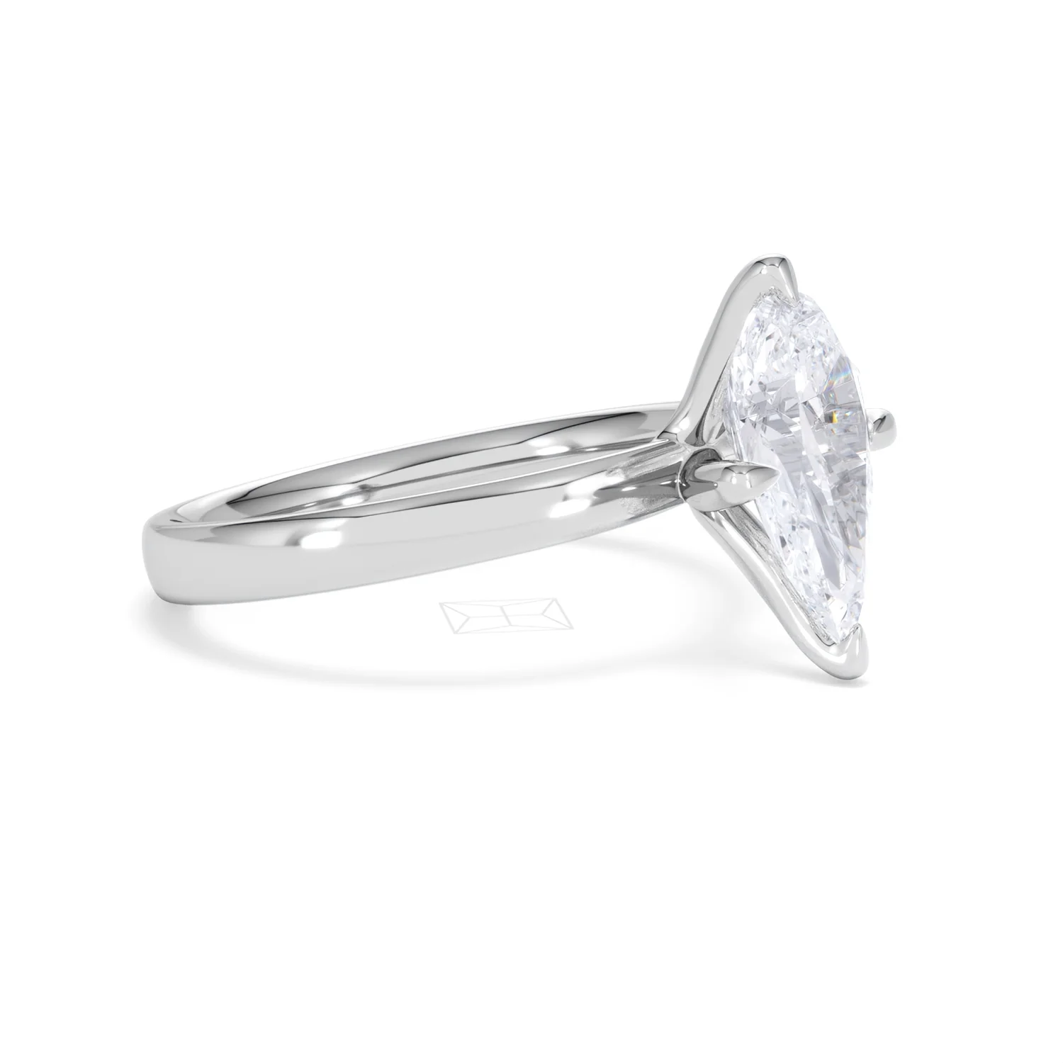 Origin Twist 2.00ct Pear Cut Lab Diamond Solitaire Engagement Ring in 18K White Gold - Image 19