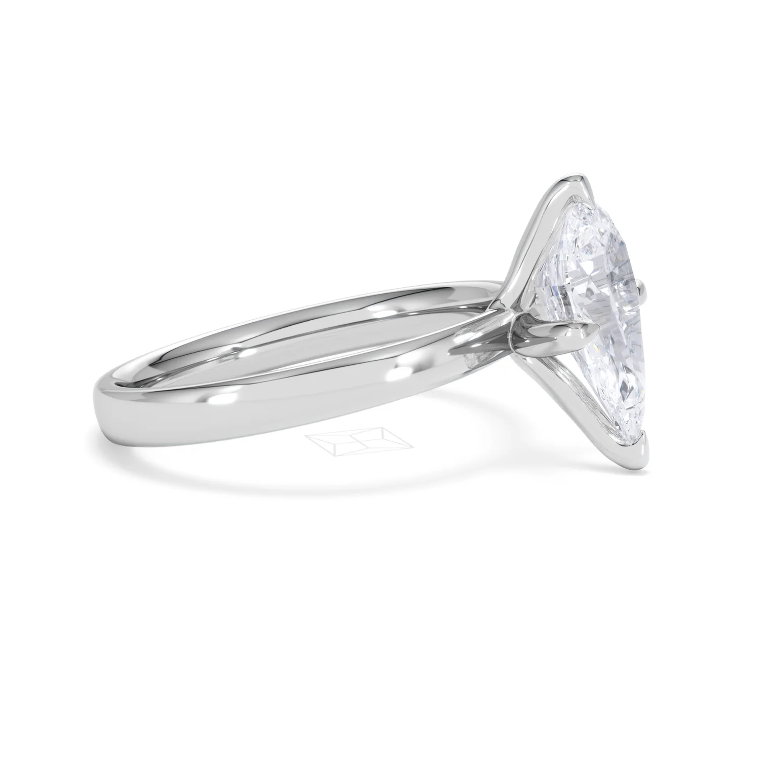 Origin Twist 2.00ct Pear Cut Lab Diamond Solitaire Engagement Ring in 18K White Gold - Image 22