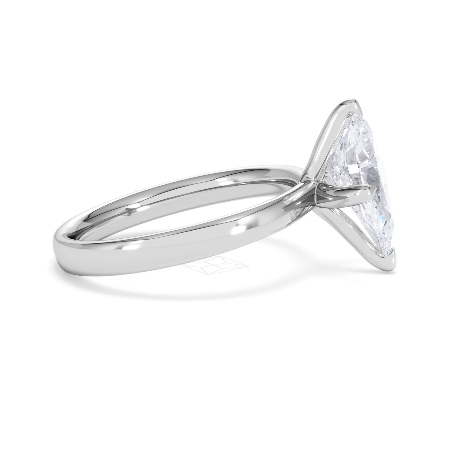 Origin Twist 2.00ct Pear Cut Lab Diamond Solitaire Engagement Ring in 18K White Gold - Image 25