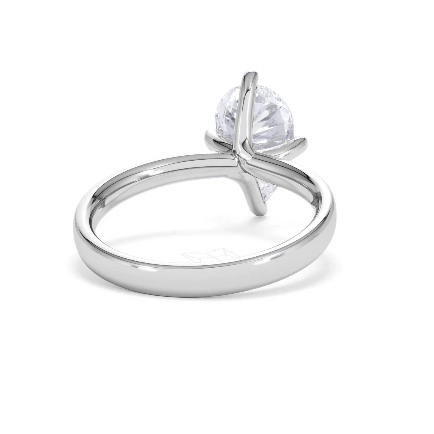 Origin Twist 2.00ct Pear Cut Lab Diamond Solitaire Engagement Ring in 18K White Gold - Image 43