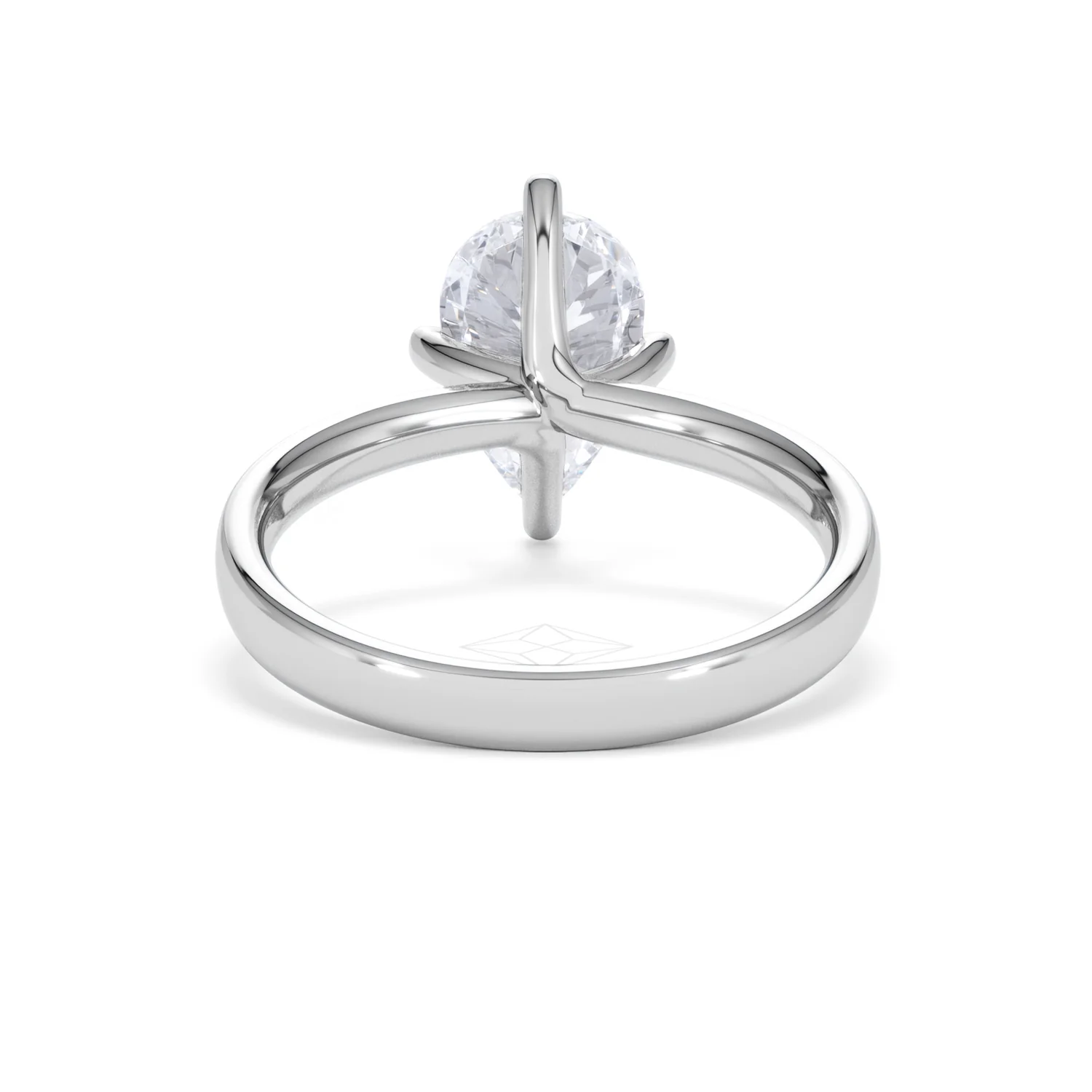 Origin Twist 2.00ct Pear Cut Lab Diamond Solitaire Engagement Ring in 18K White Gold - Image 47