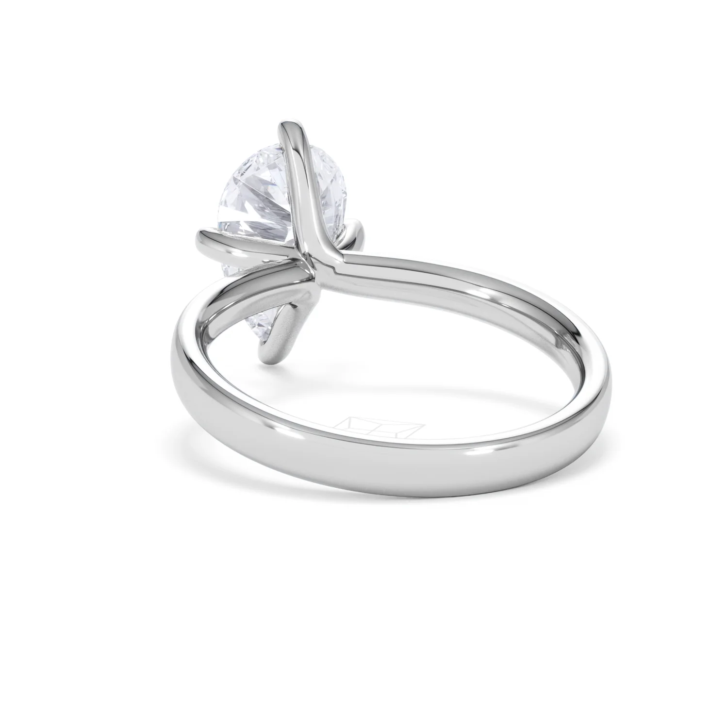 Origin Twist 2.00ct Pear Cut Lab Diamond Solitaire Engagement Ring in 18K White Gold - Image 52