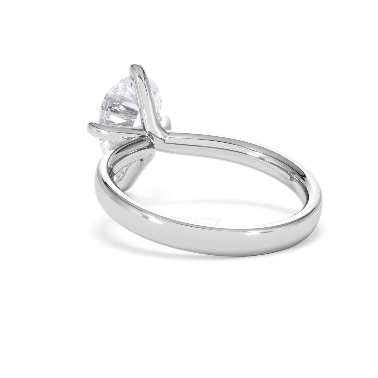 Origin Twist 2.00ct Pear Cut Lab Diamond Solitaire Engagement Ring in 18K White Gold - Image 54