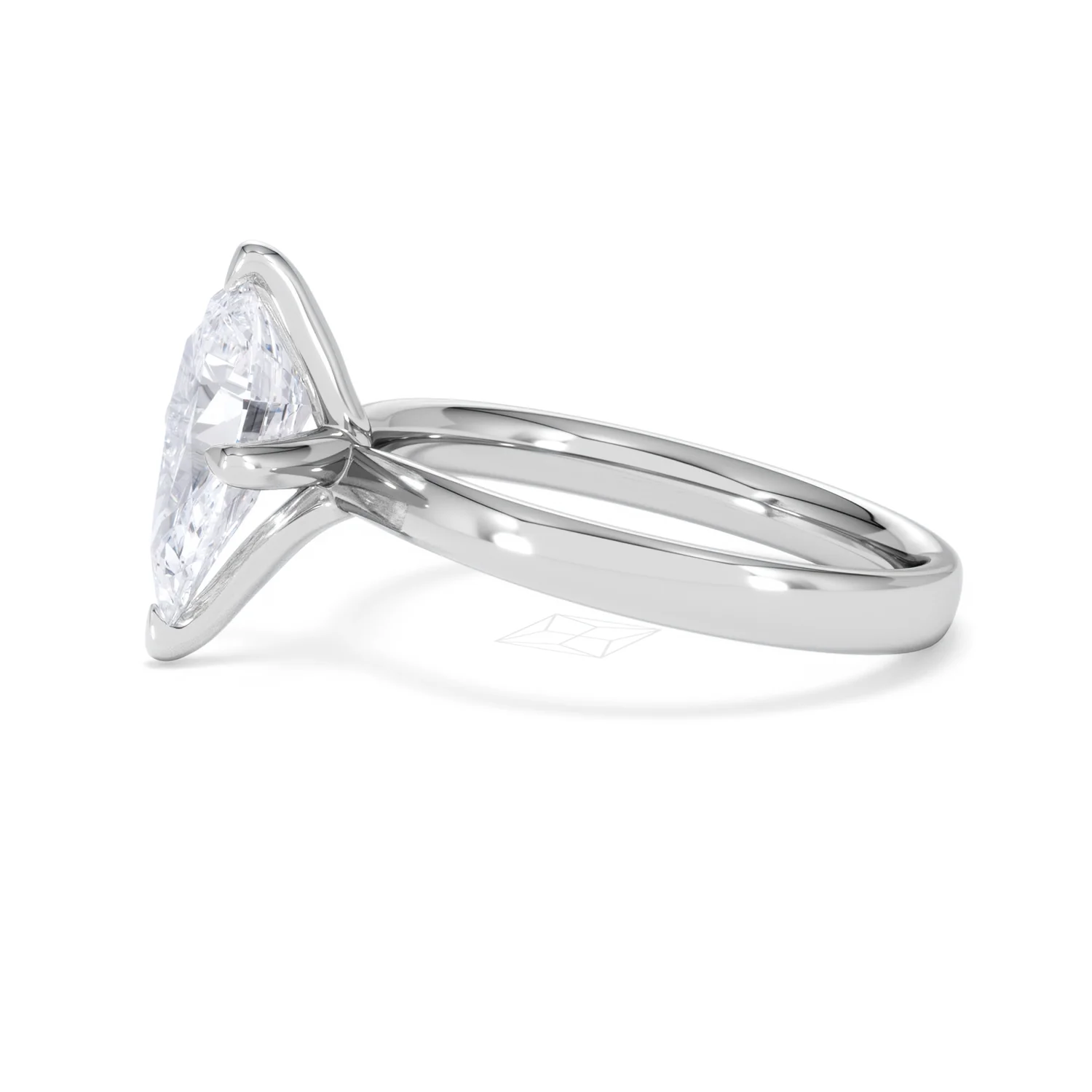 Origin Twist 2.00ct Pear Cut Lab Diamond Solitaire Engagement Ring in 18K White Gold - Image 70